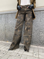 Jeans palazzo camouflage 25179