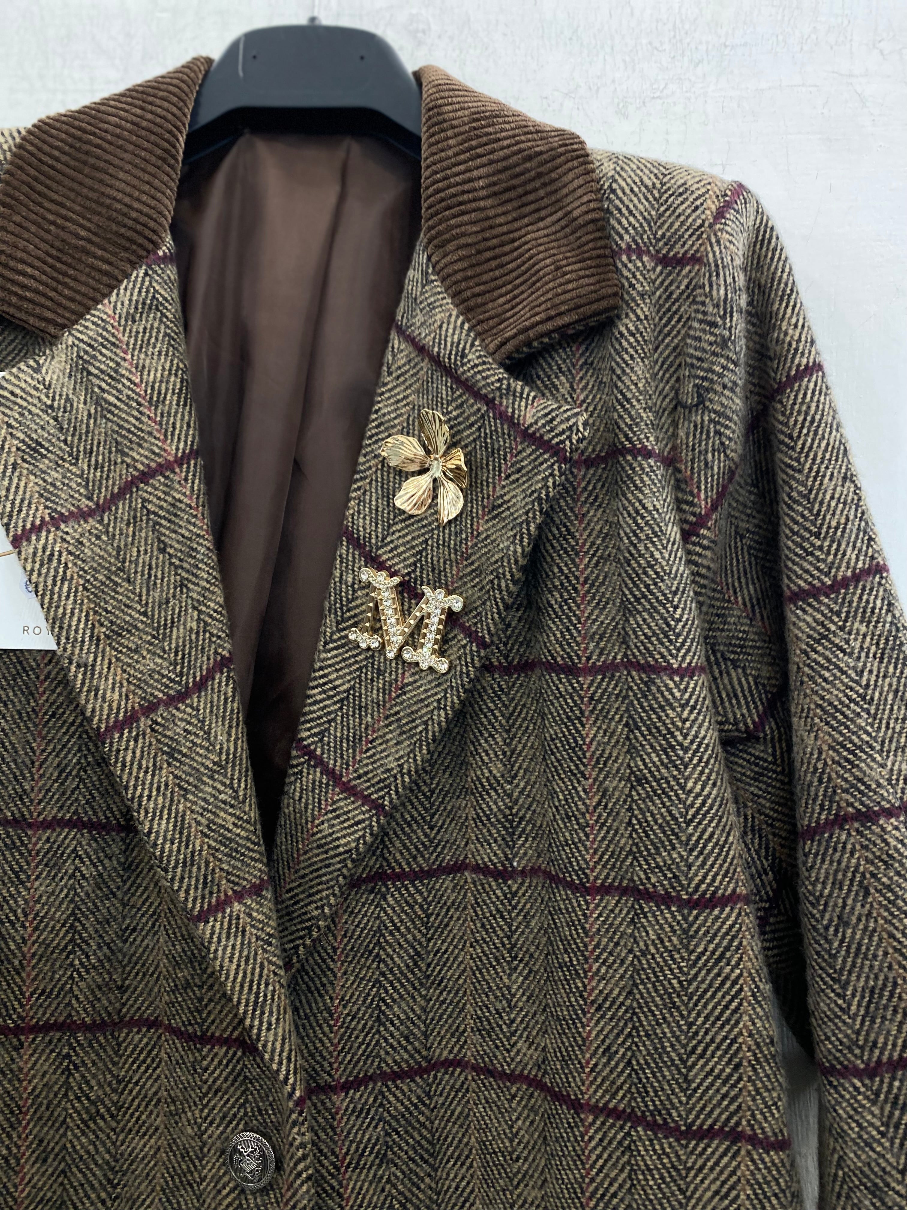 Blazer in velluto check 7869