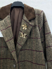 Blazer in velluto check 7869