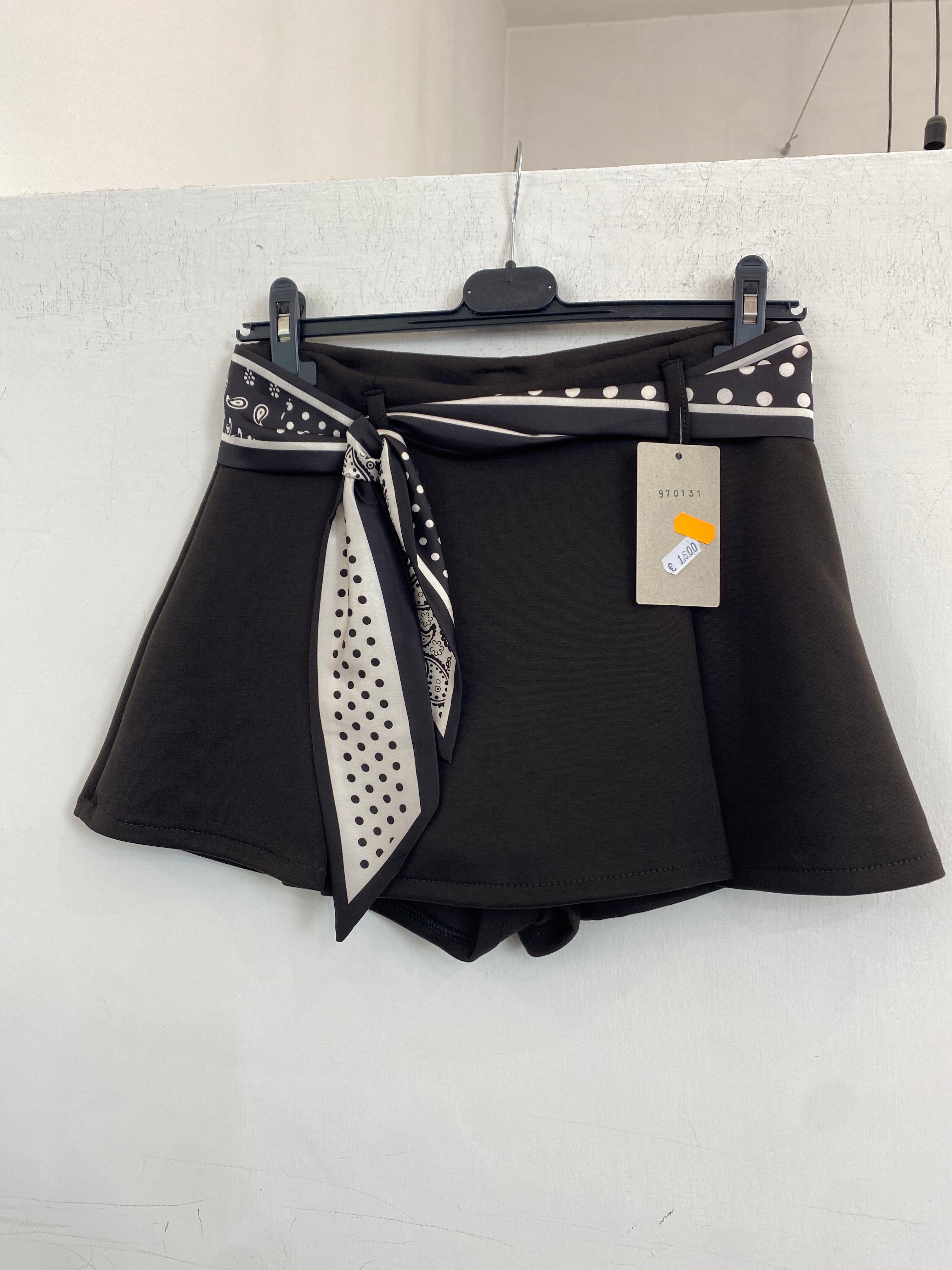 Short con cintura foulard 970131