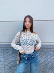 Maglia Kim in pizzo e ricami 135543