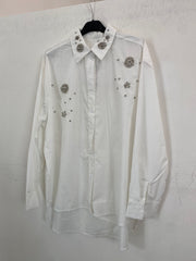 Camicia con applicazioni gioiello 750