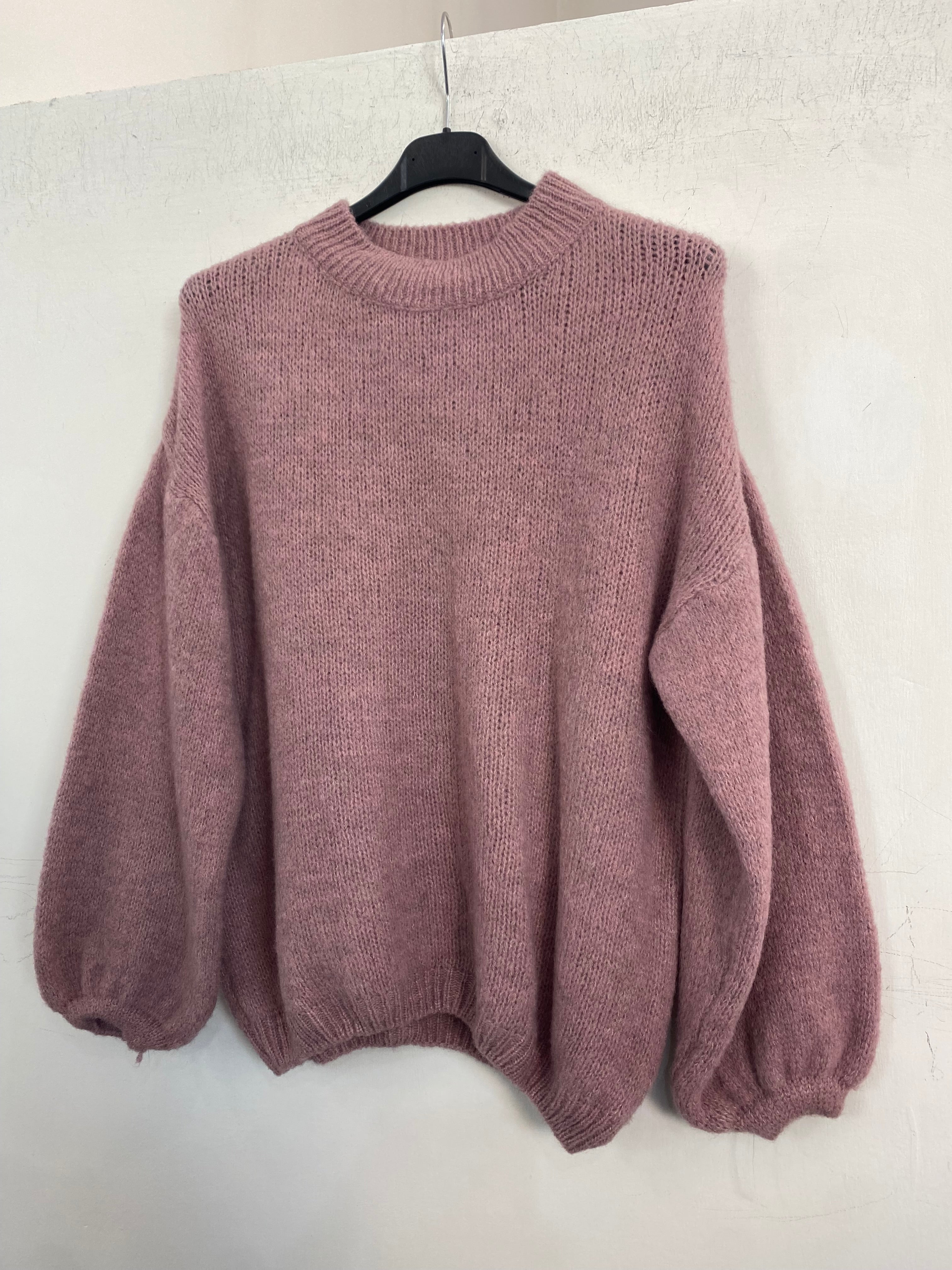 Pull girocollo manica a sbuffo 2412
