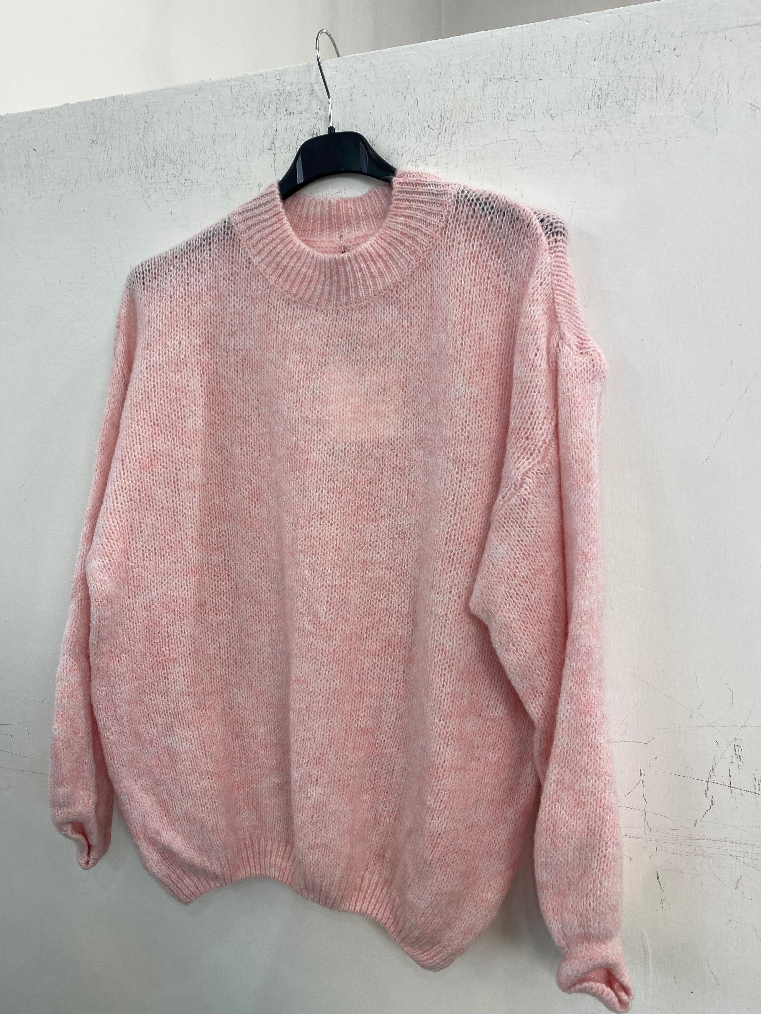 Pull girocollo manica a sbuffo 2412