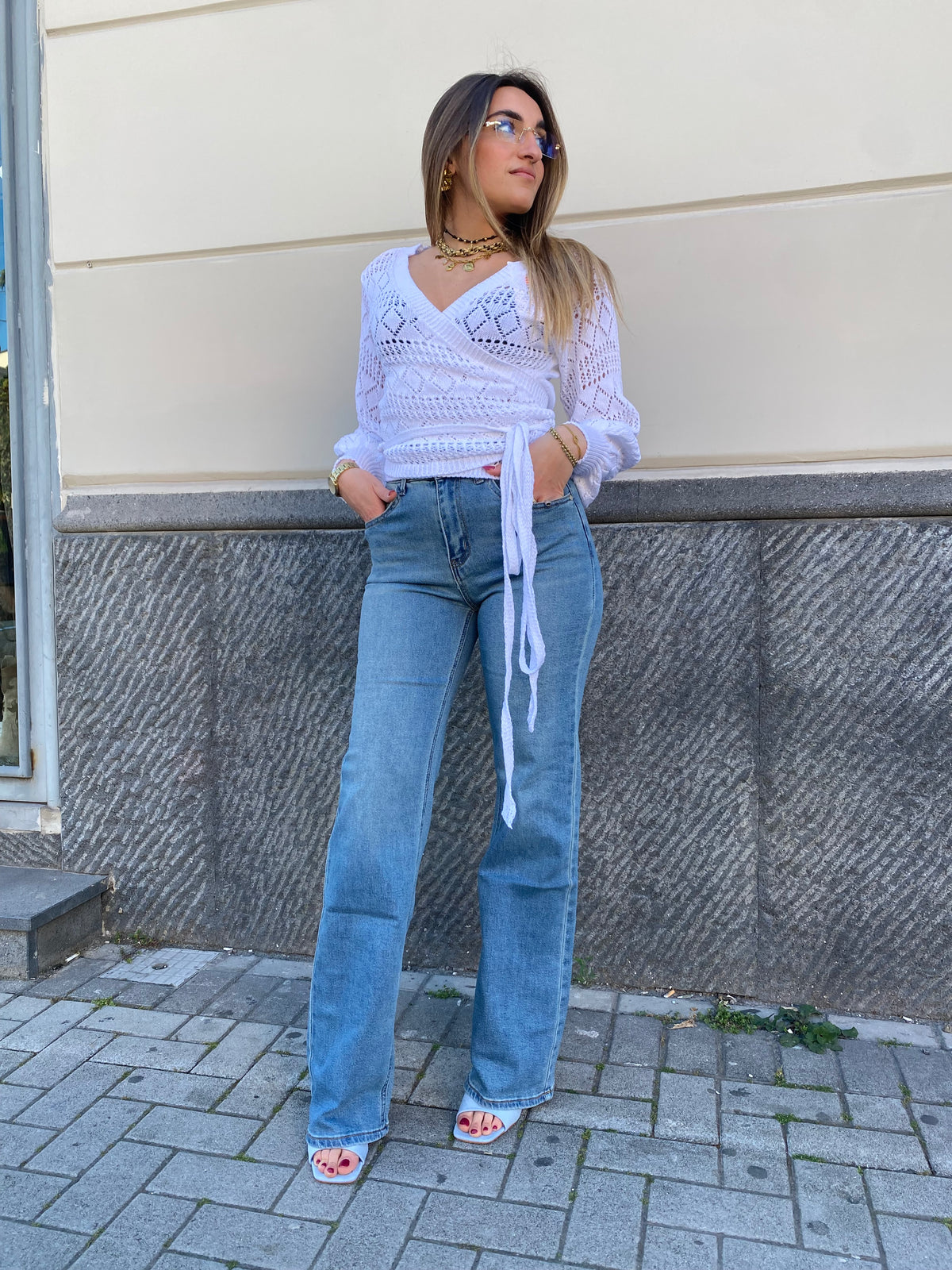 Jeans wideleg 25142