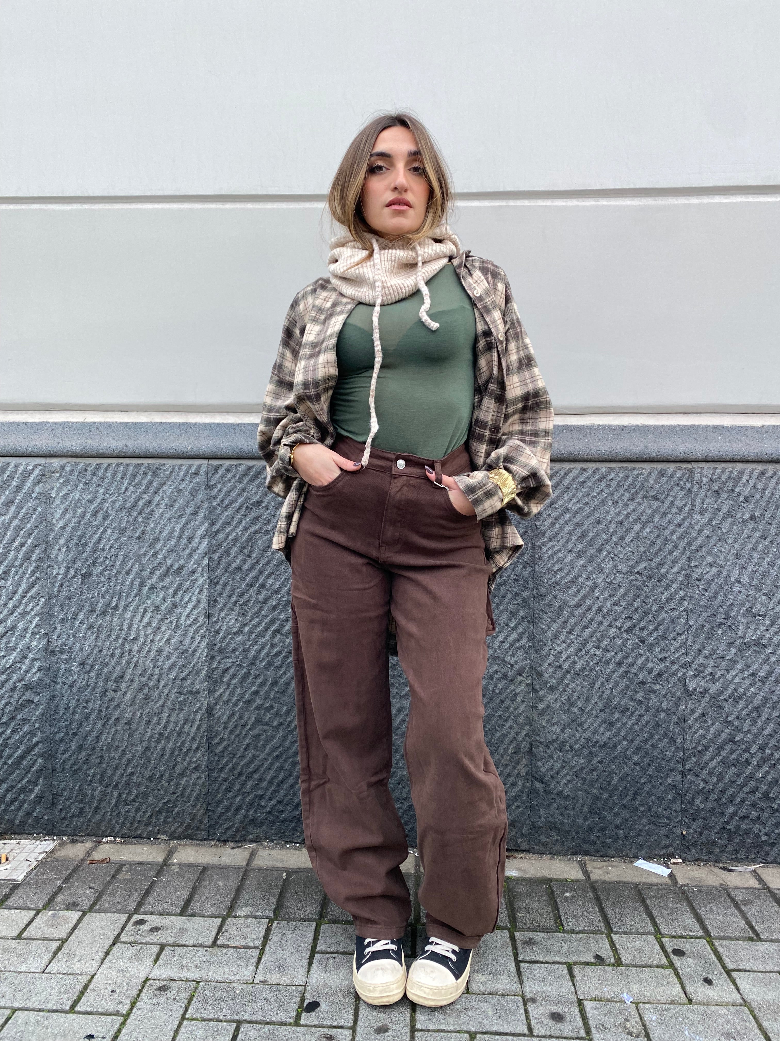 Camicia in flanella oversize 24616