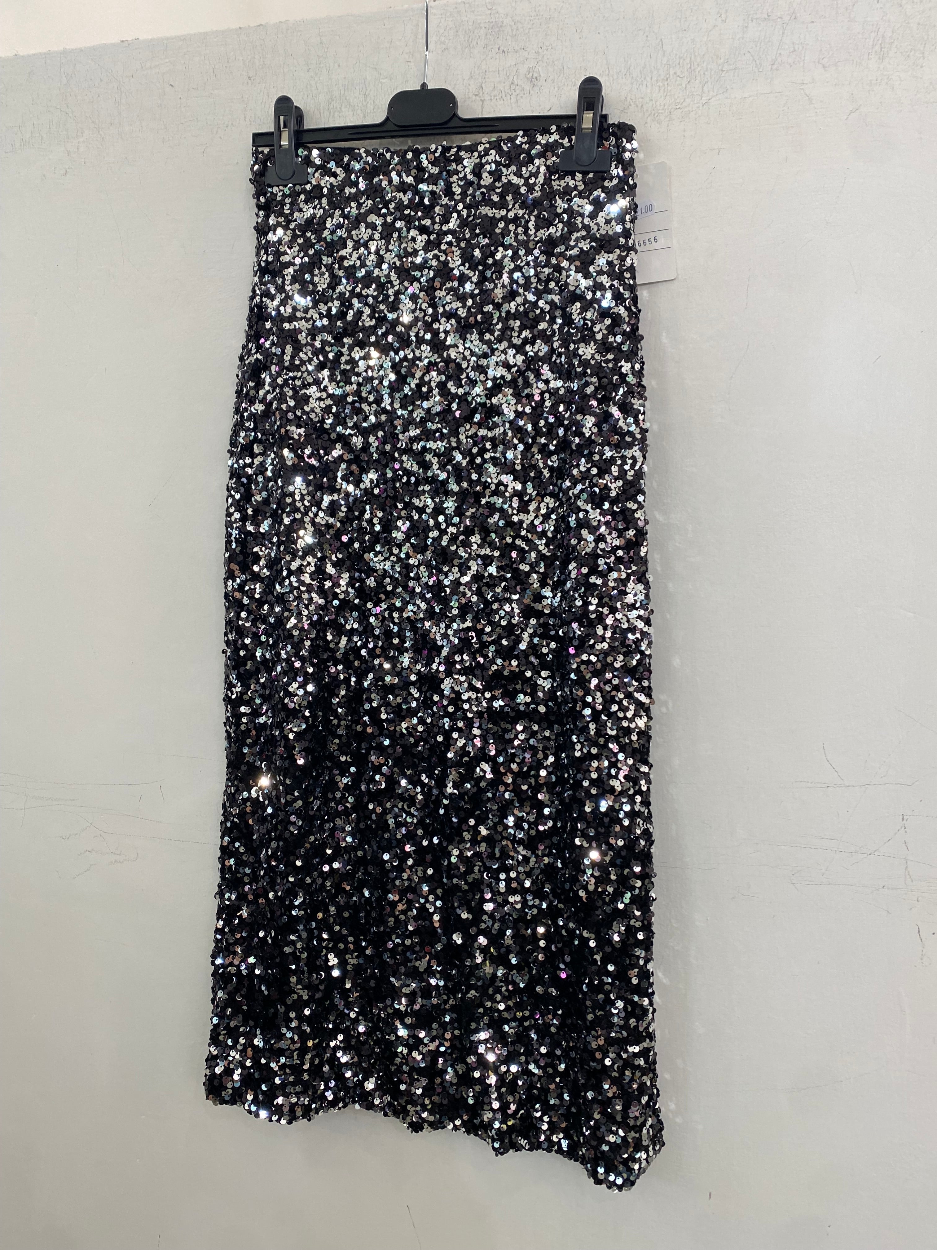 Gonna lunga con paillettes 6656