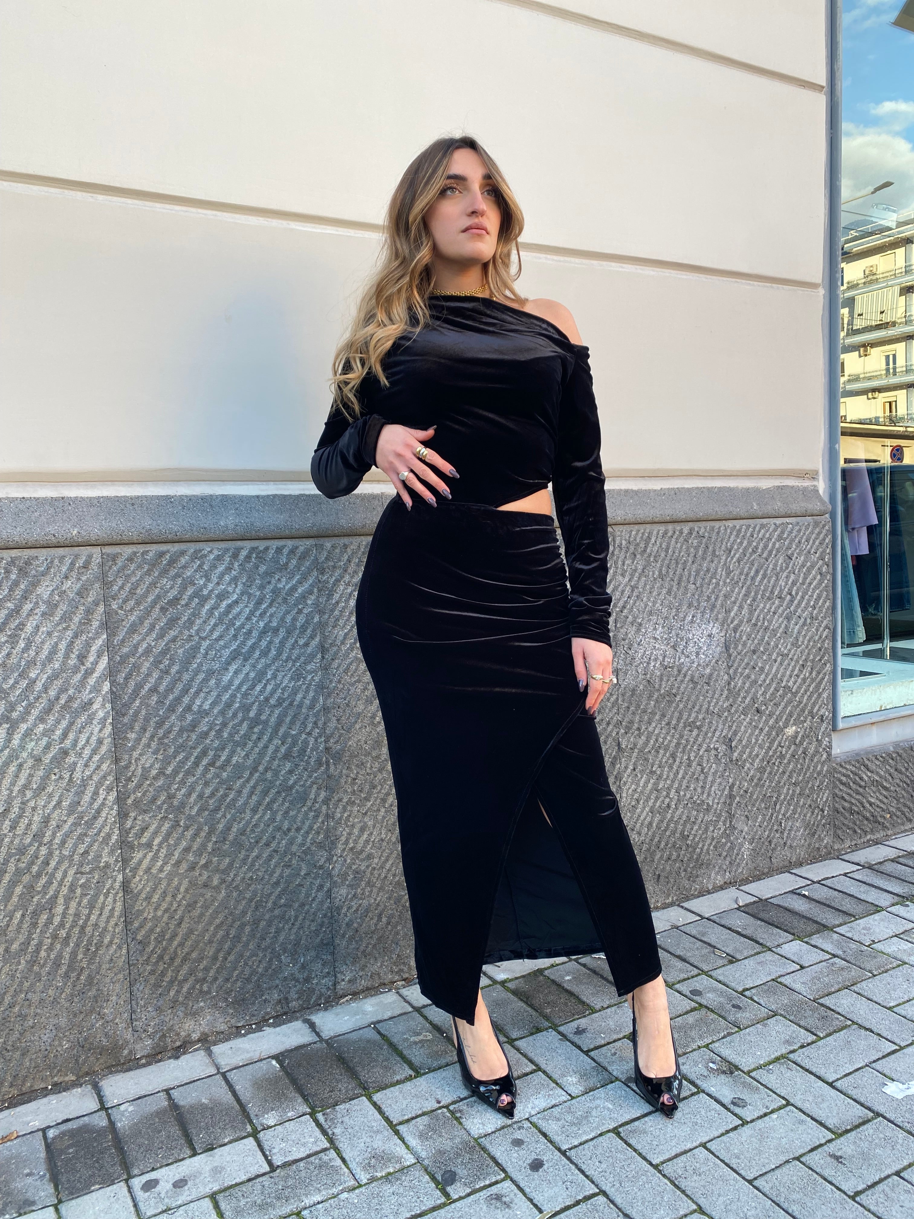 Abito lungo in ciniglia 13526