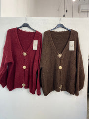 Cardigan con bottoni oro 25311