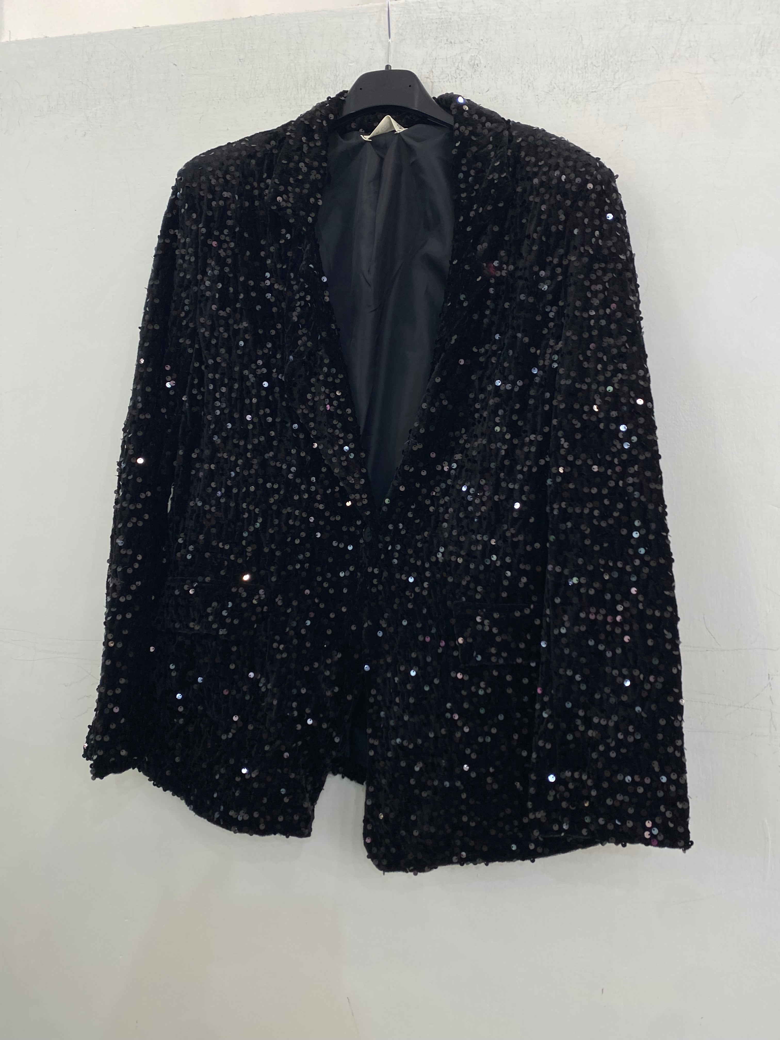 Blazer un bottone in paillettes 2991