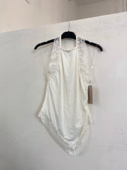 Top pizzo e raso elasticizzato 14244
