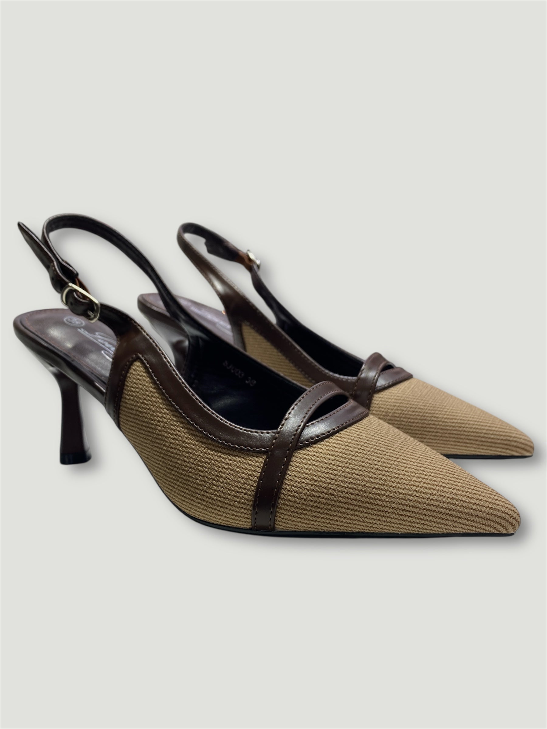 Décolleté misto tessuto J003