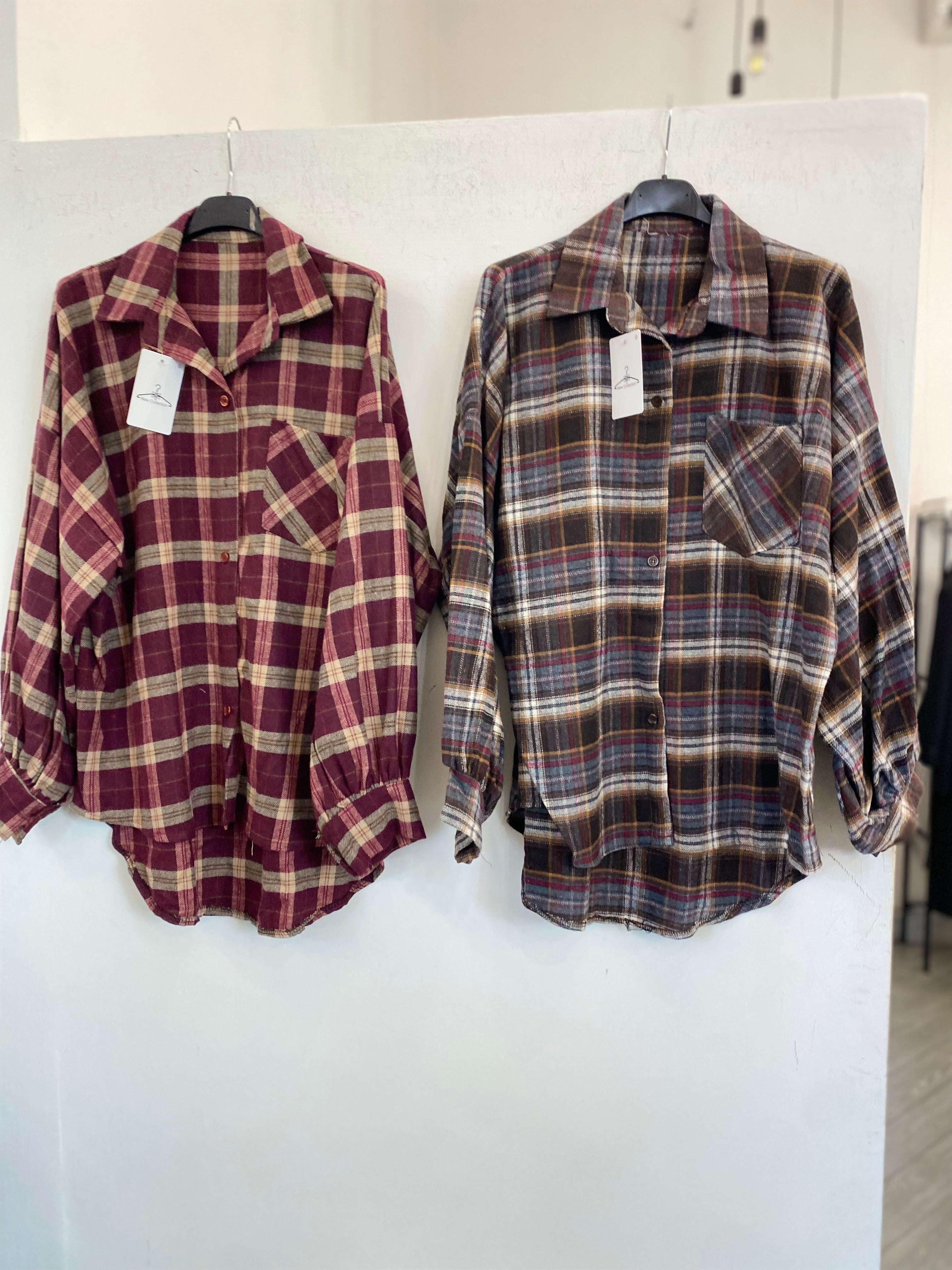 Camicia flanella oversize 24616