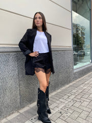 Short pizzo e raso 7920