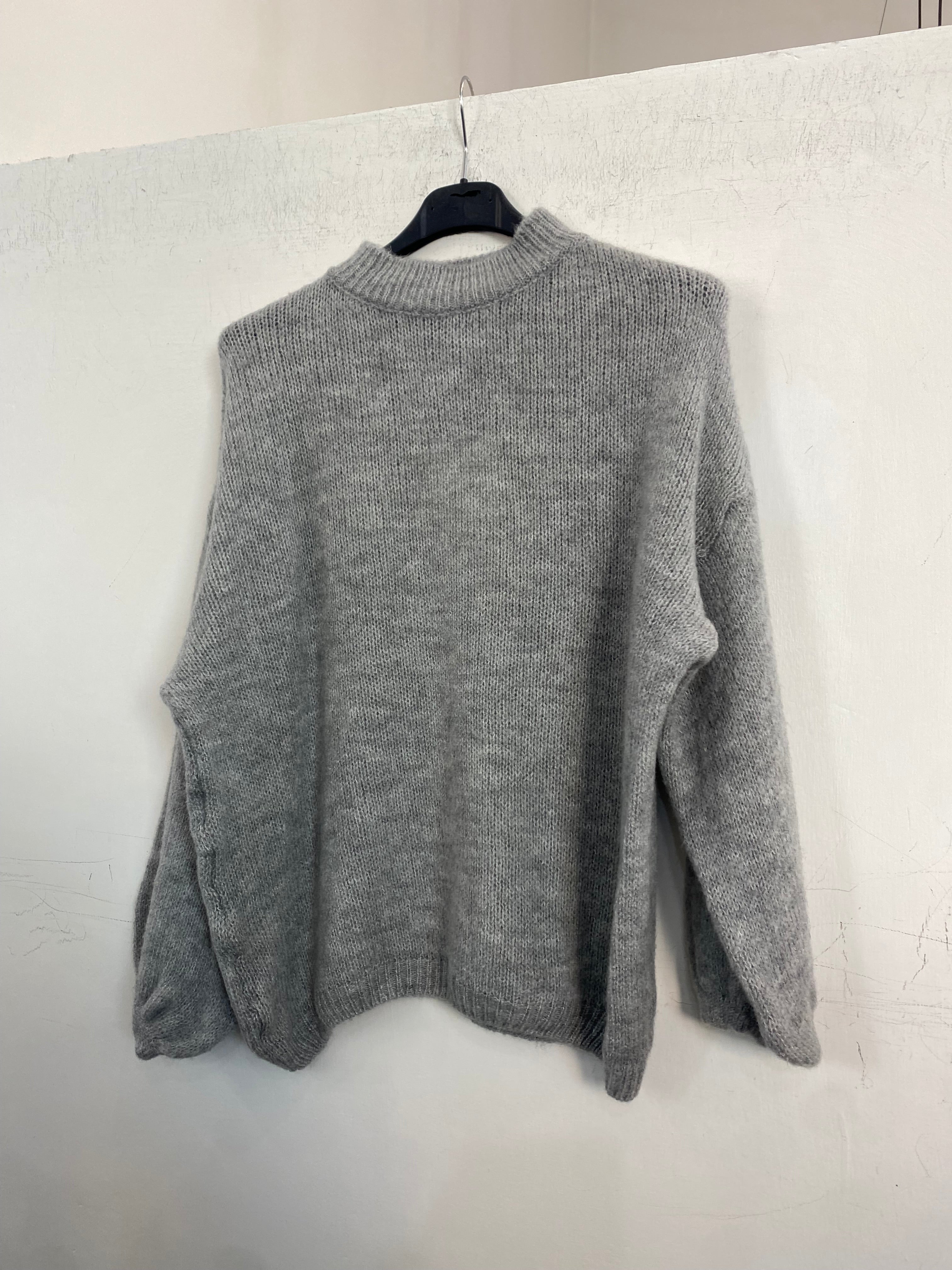 Pull girocollo manica a sbuffo 2412