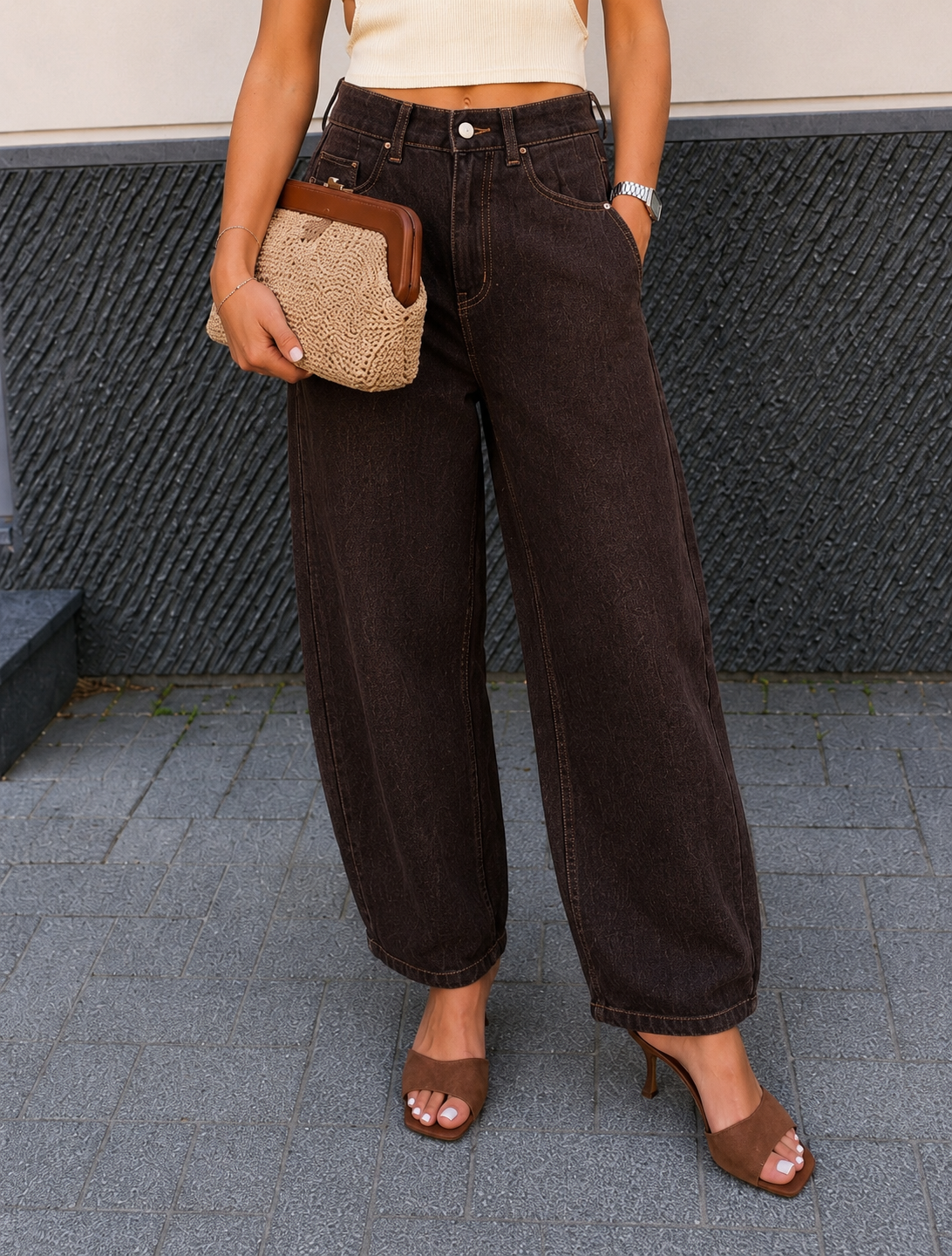 Jeans balloon choco 32682