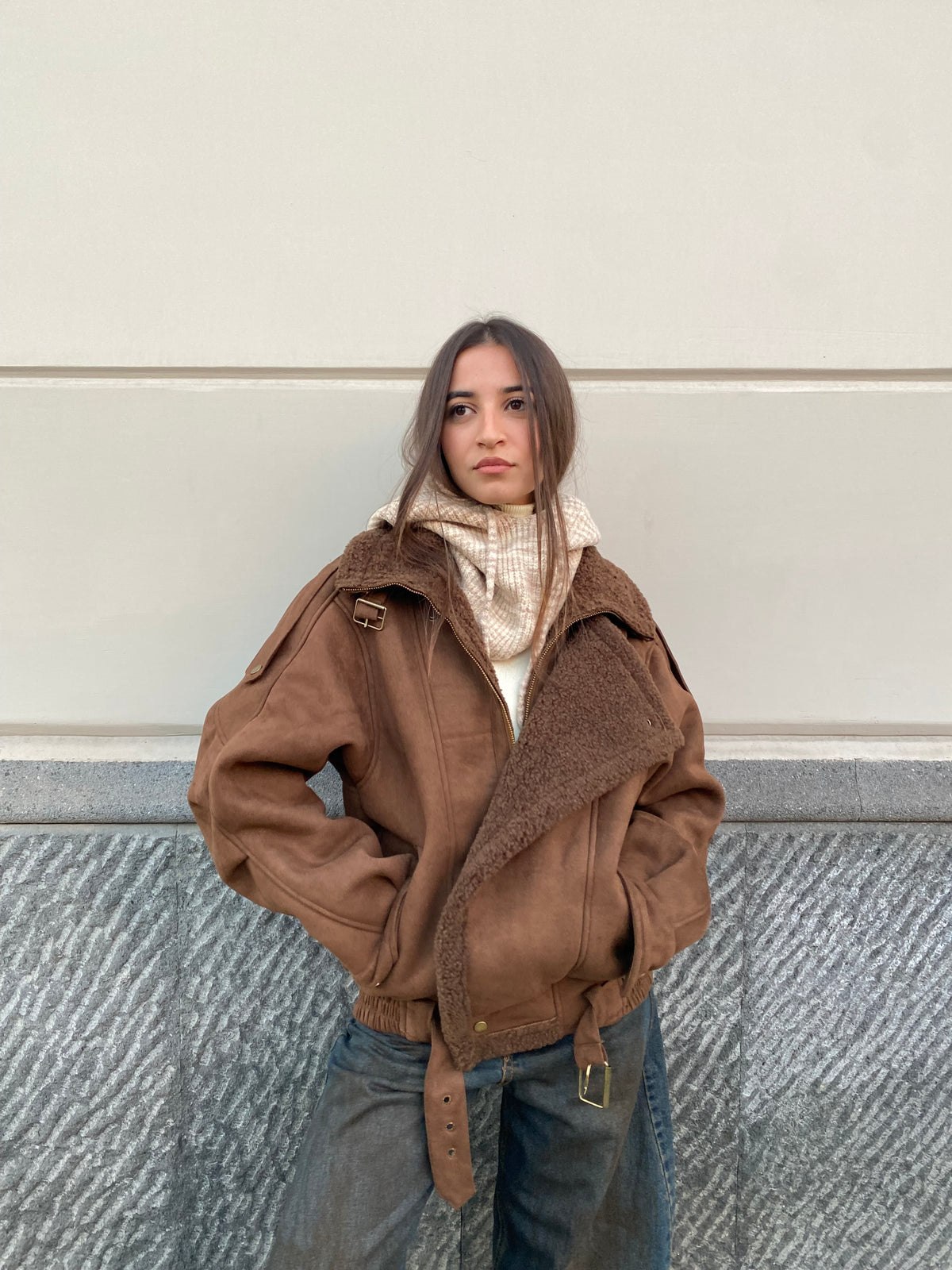 Montone con ecopelliccia 9337