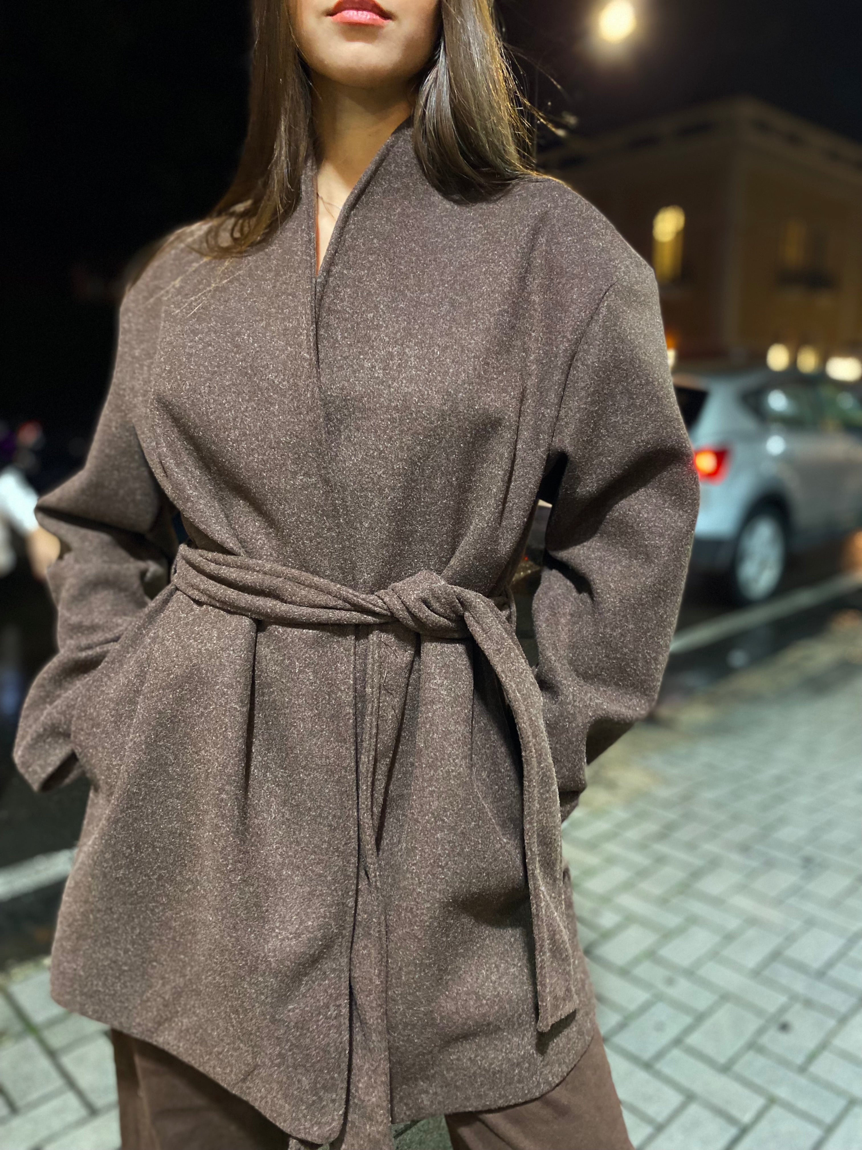 Cappottino con cintura 6758