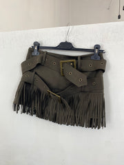 Gonna in eco renna con frange 19270