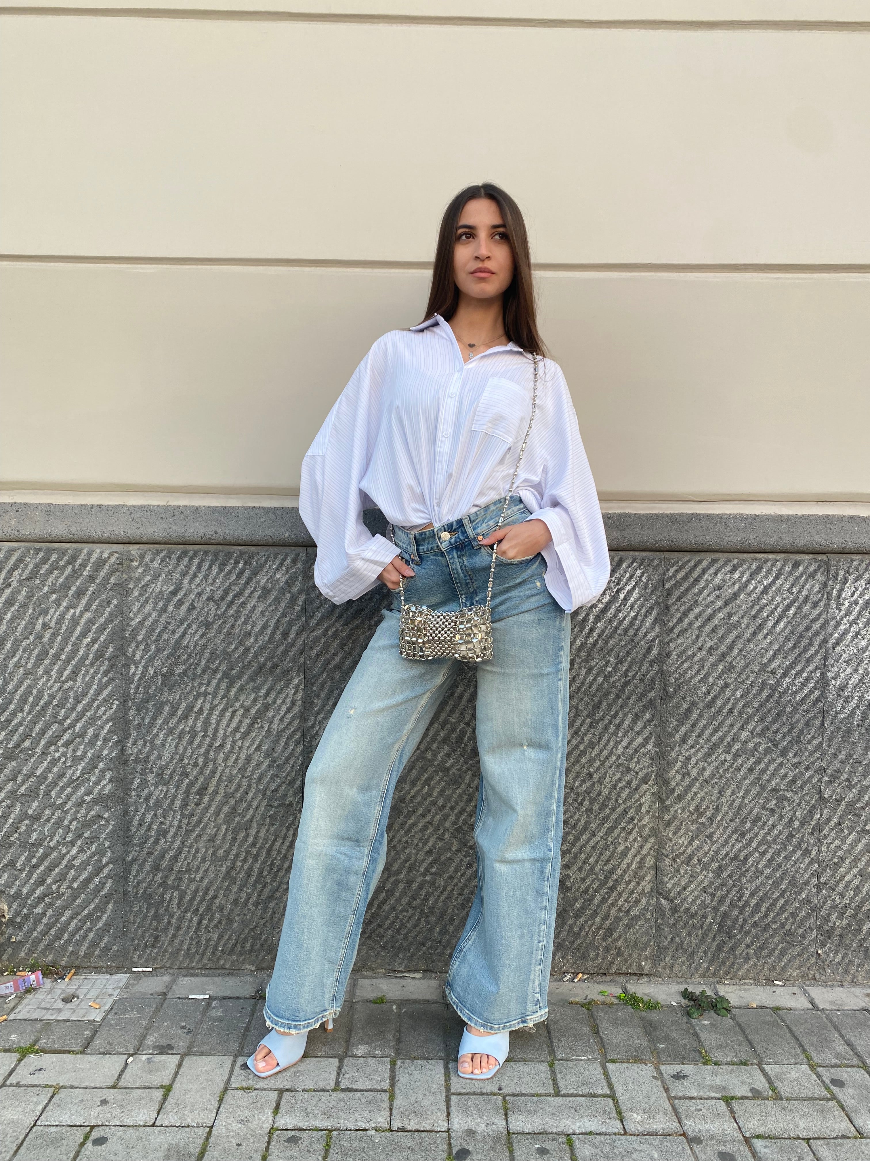 Jeans wideleg sabbiato 8000 22