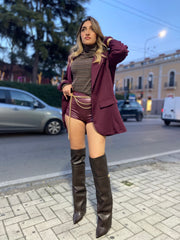 Culotte in ecopelle foderata 125551