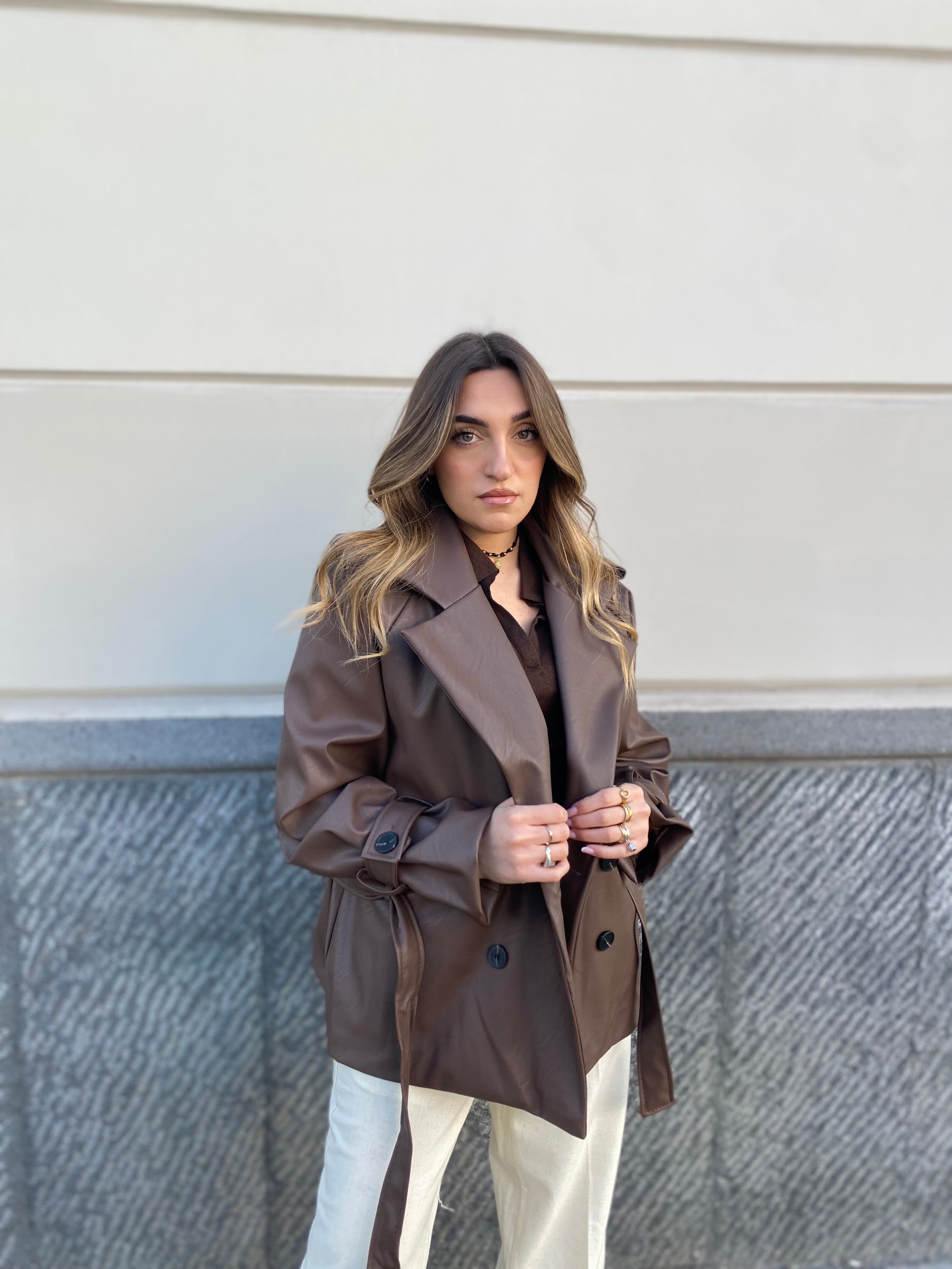 Trench in ecopelle 13365