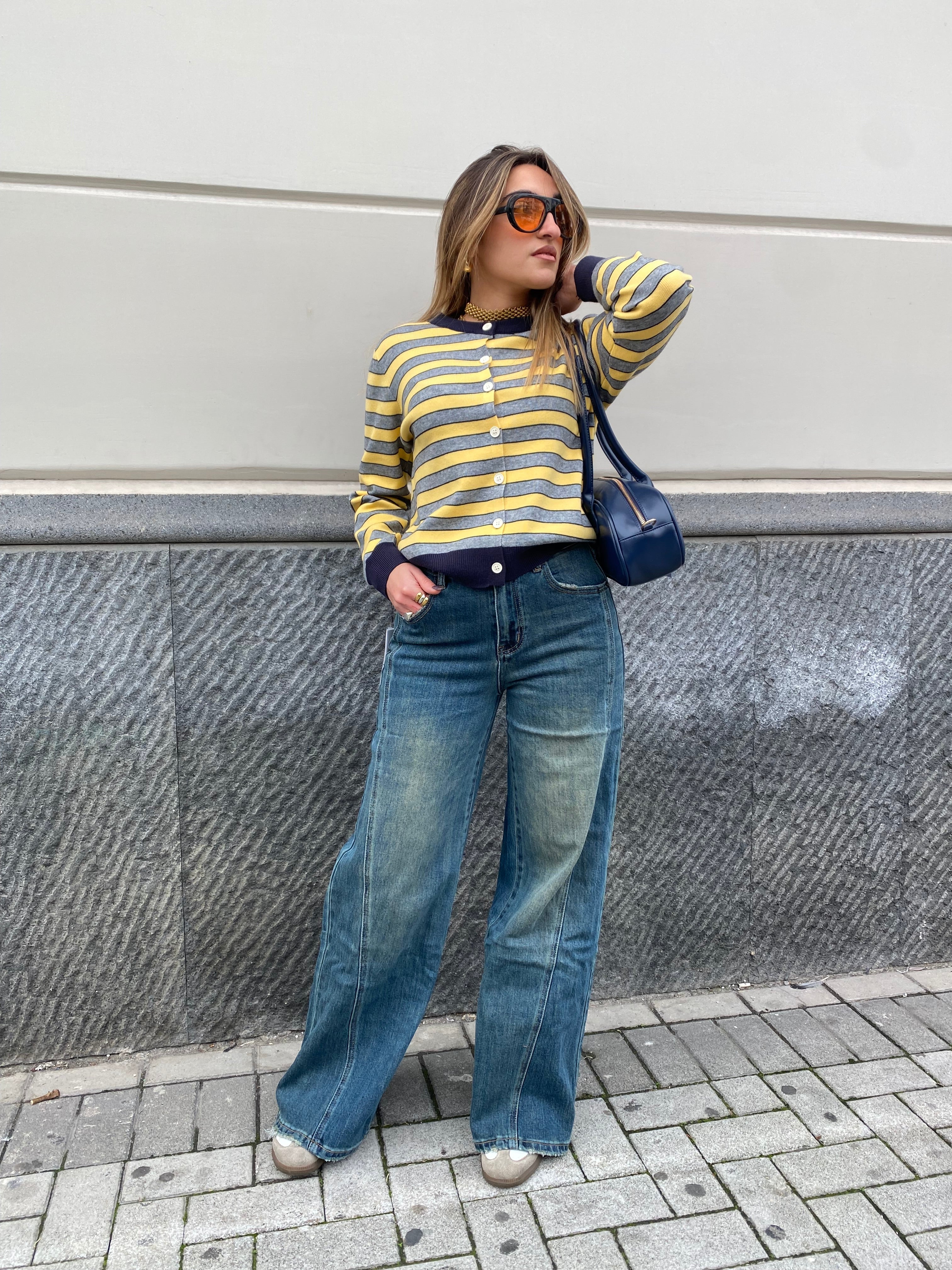 Cardigan a righe 1298