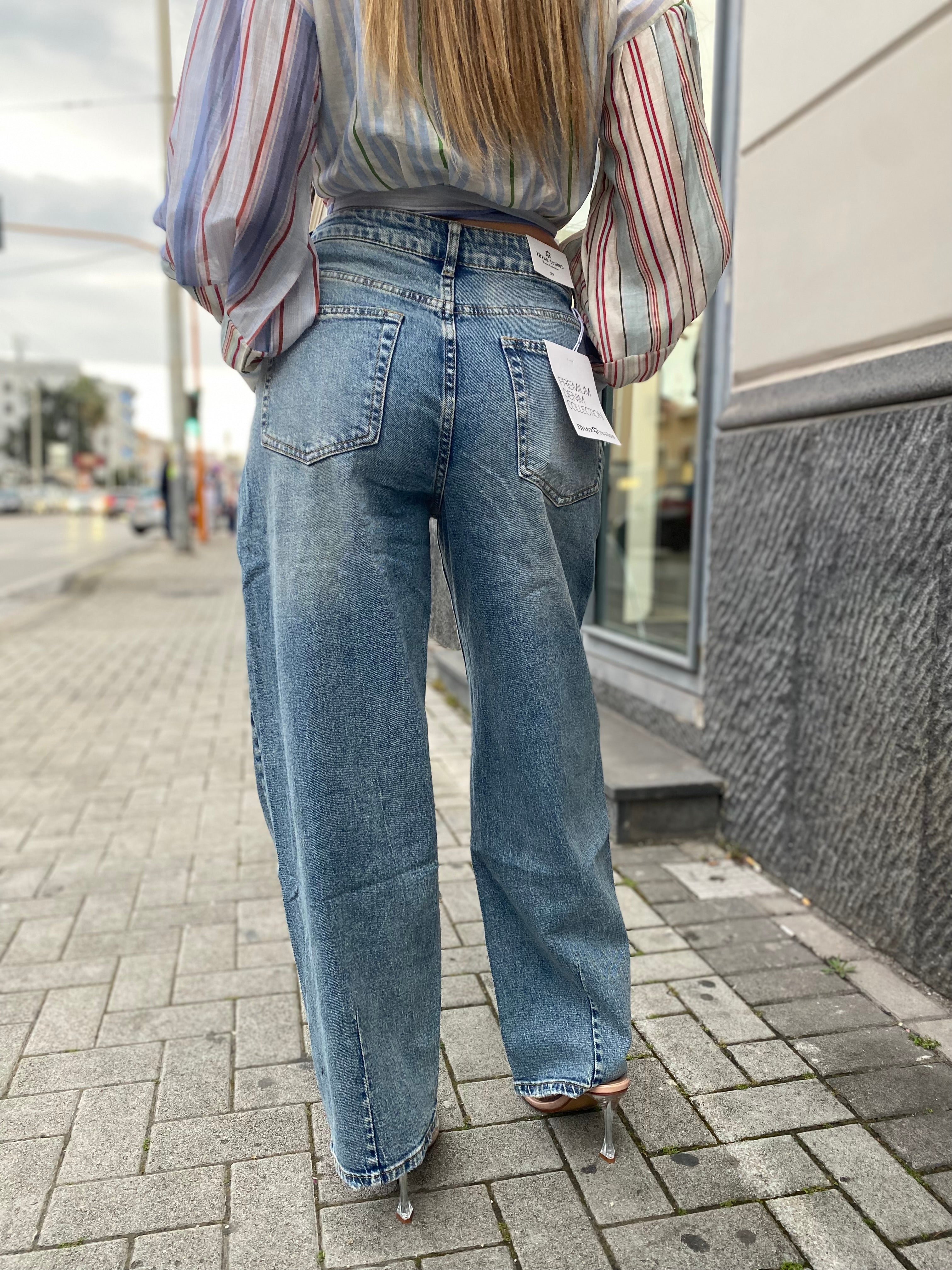 Jeans balloon sabbiato 3923