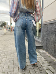 Jeans balloon sabbiato 3923