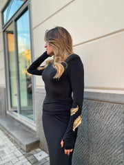 Abito lungo con spalline 10818