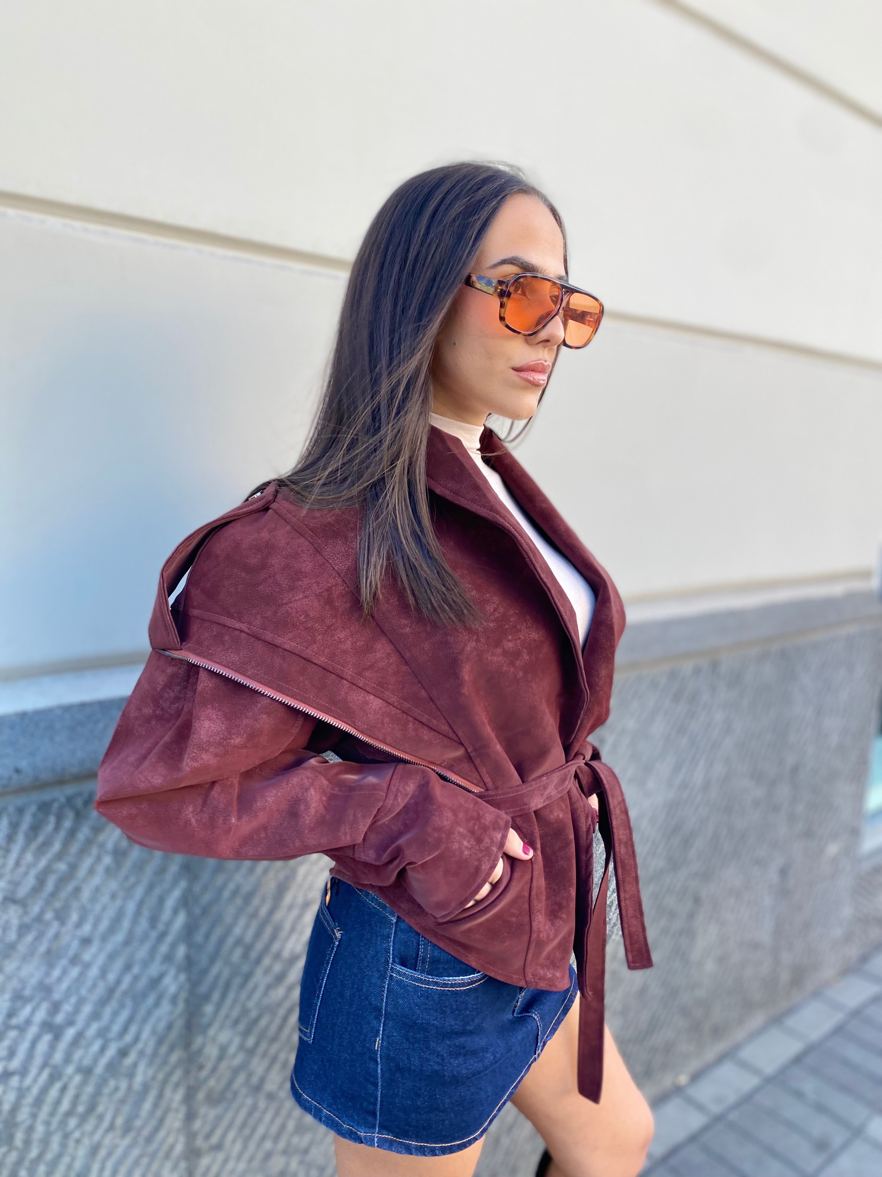 Jacket modello chiodo oversize 9206