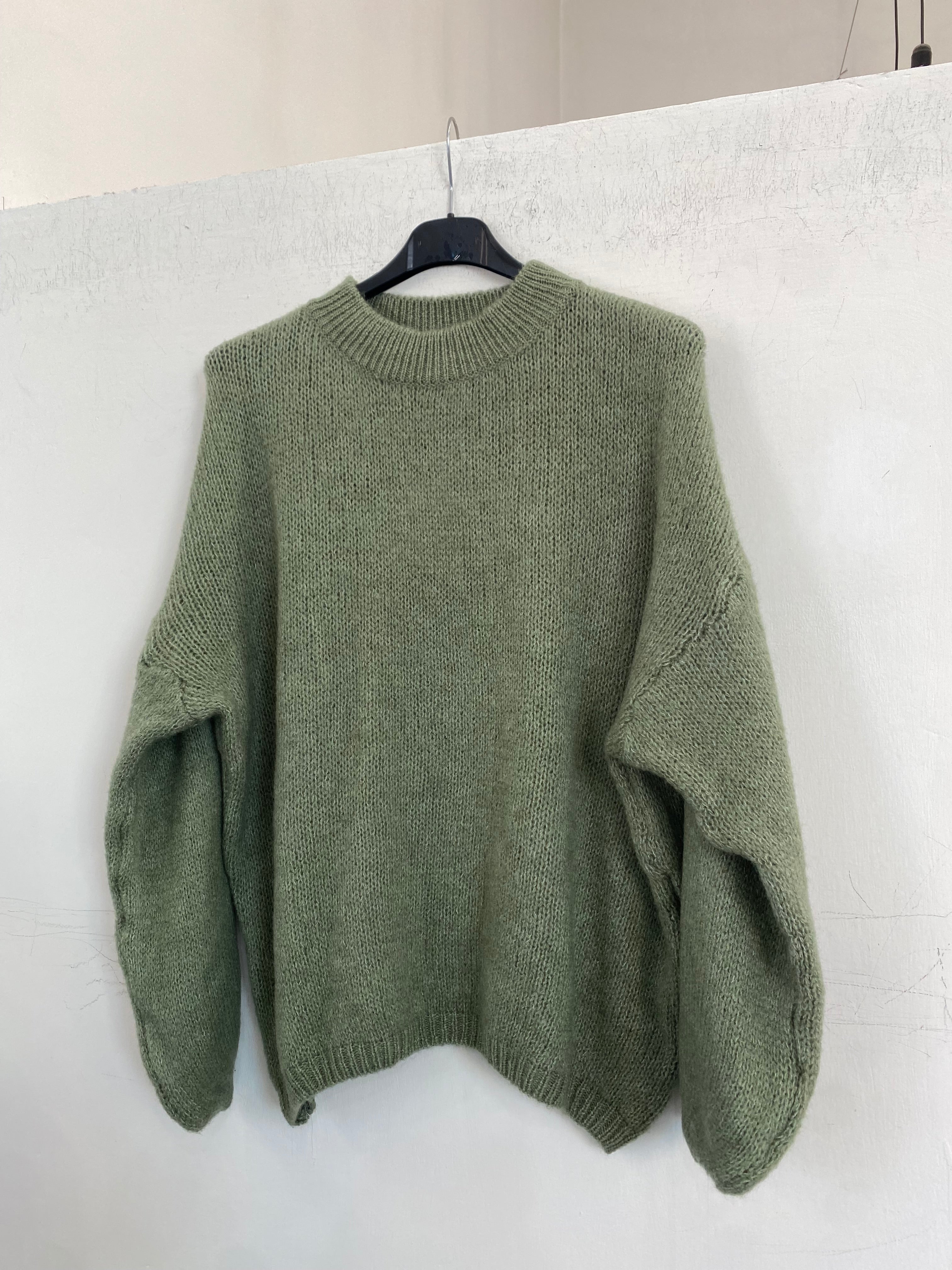 Pull girocollo manica a sbuffo 2412