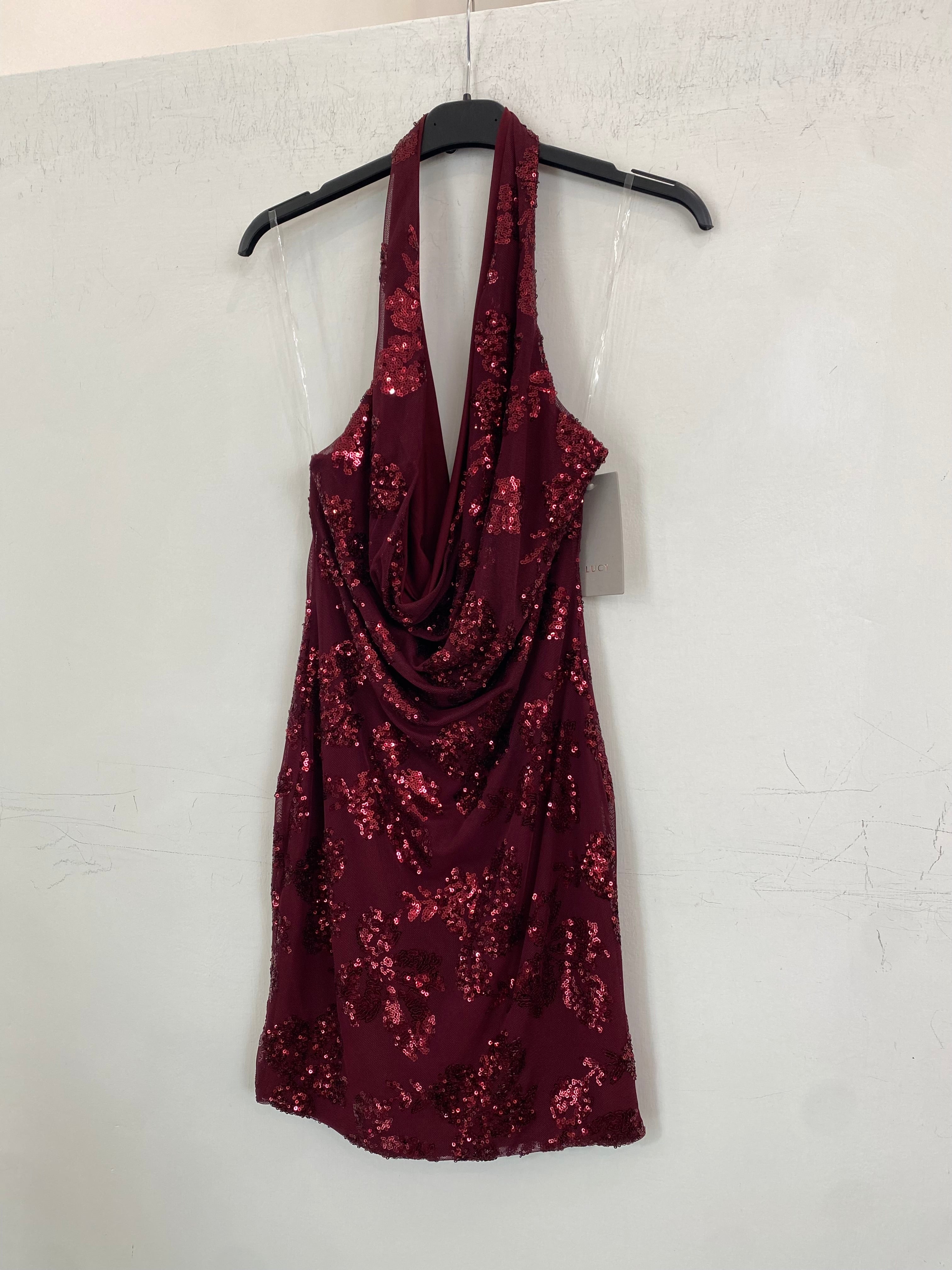 Abito con paillettes scollato dietro 120915