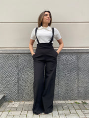 Pantalone palazzo con bretelle 00607