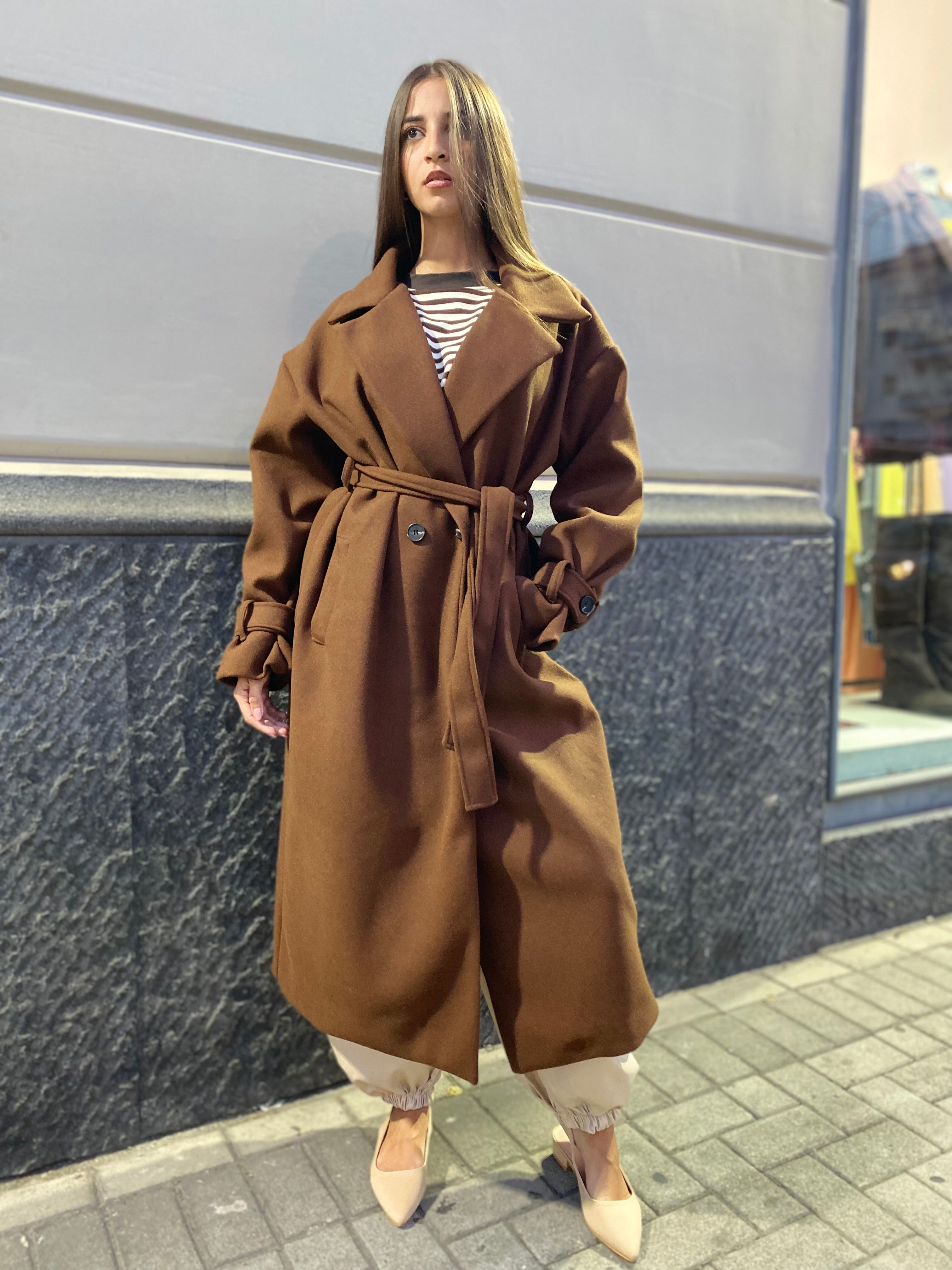 Cappotto Brooklyn con cintura 11868