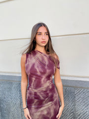 Abito velato drappeggiato 23473