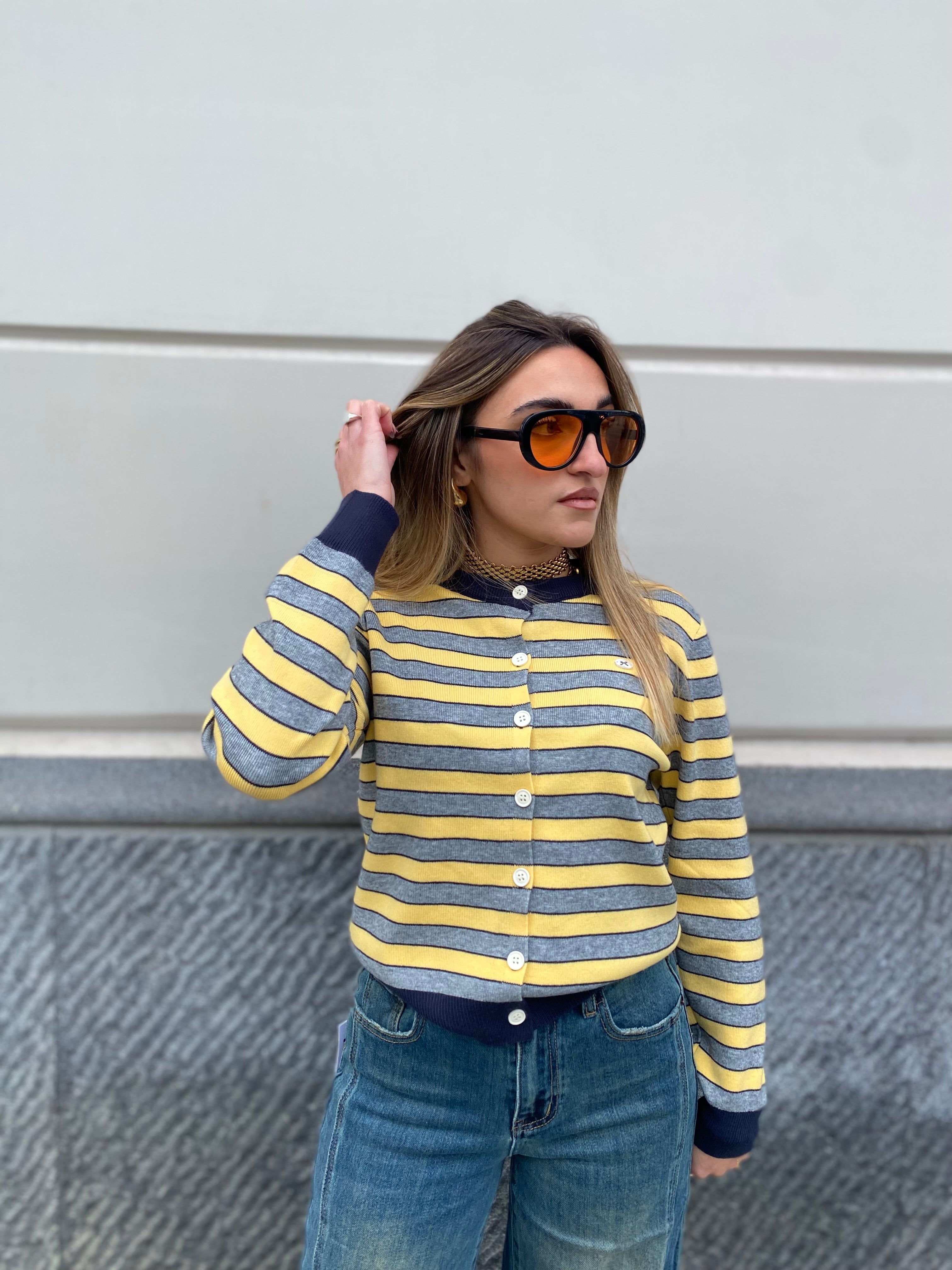 Cardigan a righe 1298