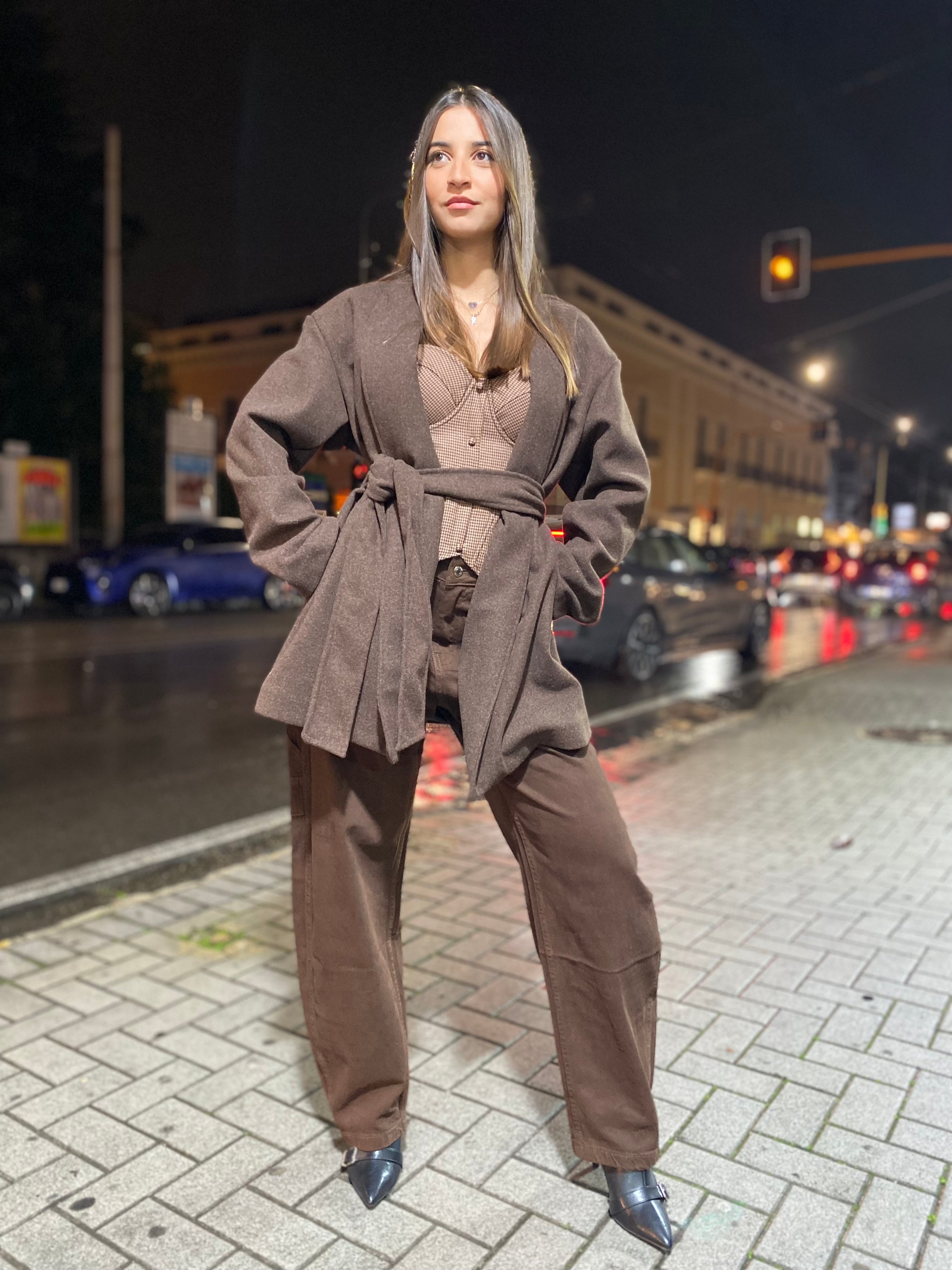 Cappottino con cintura 6758