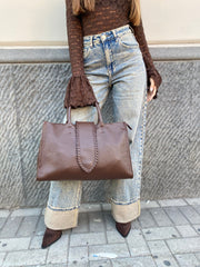 Jeans wide leg con piegone 3973