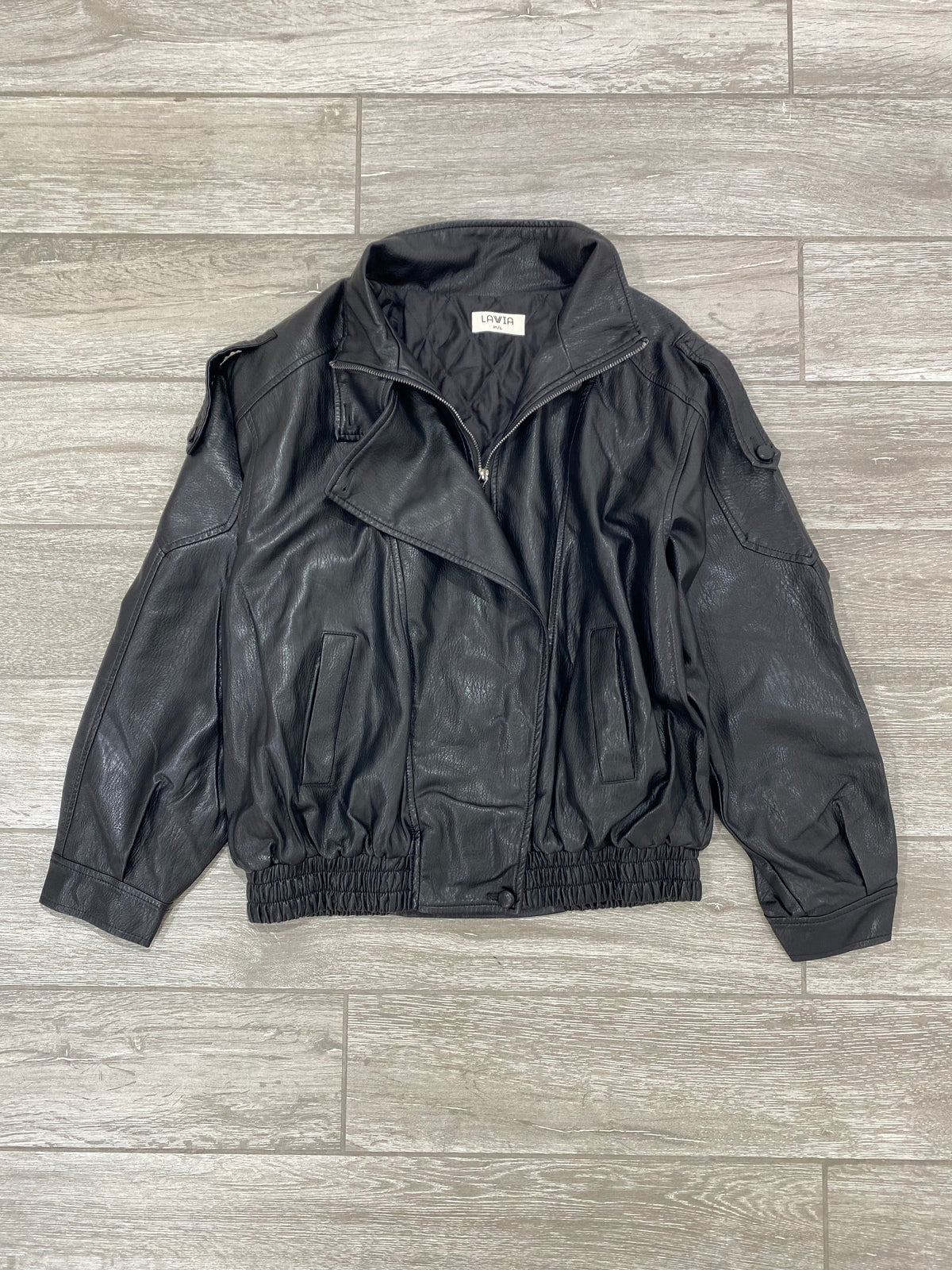 Jacket chiodo ecopelle oversize 006