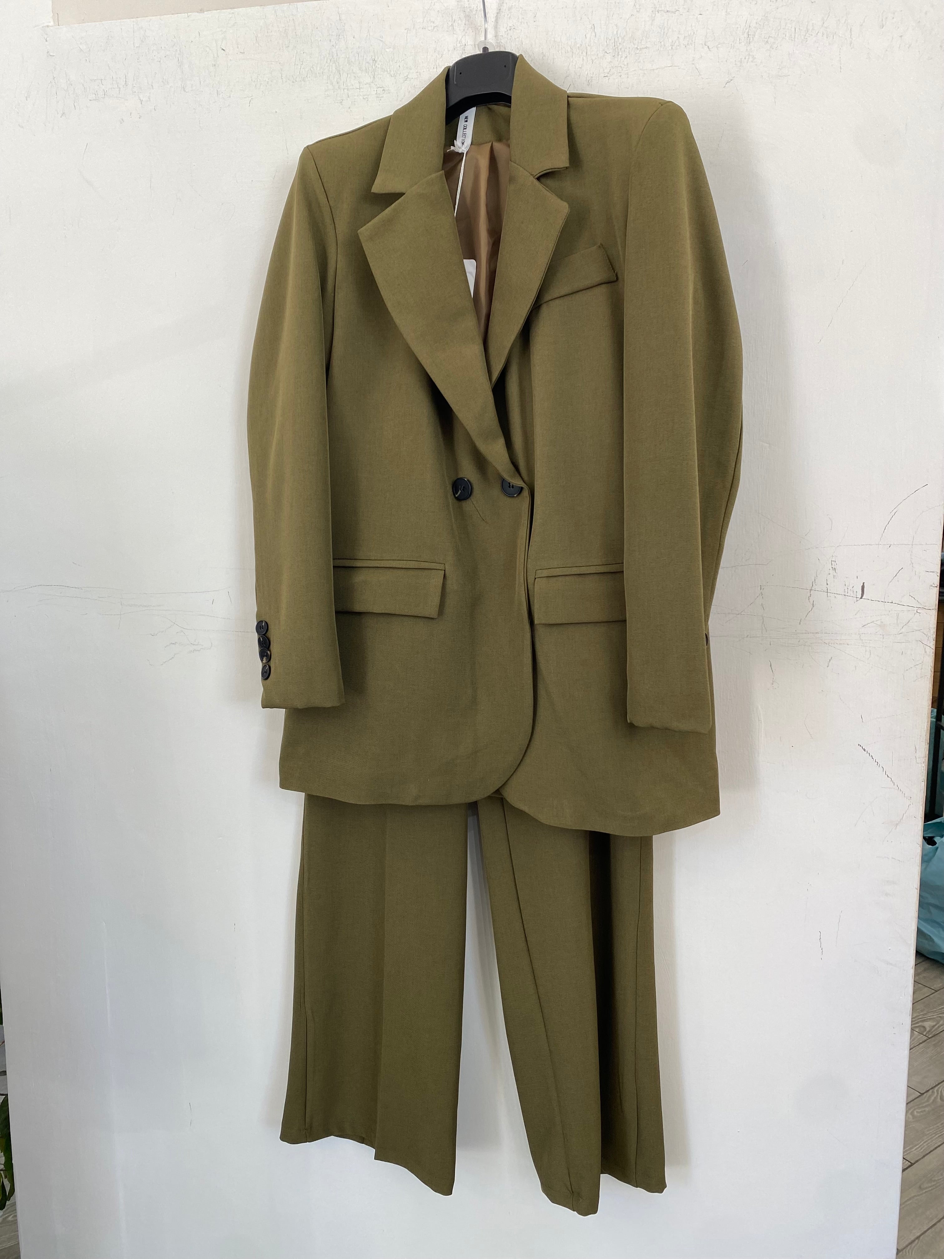 Tailleur Grace con pantalone palazzo e blazer oversize 11088