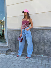 Jeans con brillantini