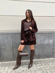 Gonna velluto lisci con paillettes 8009