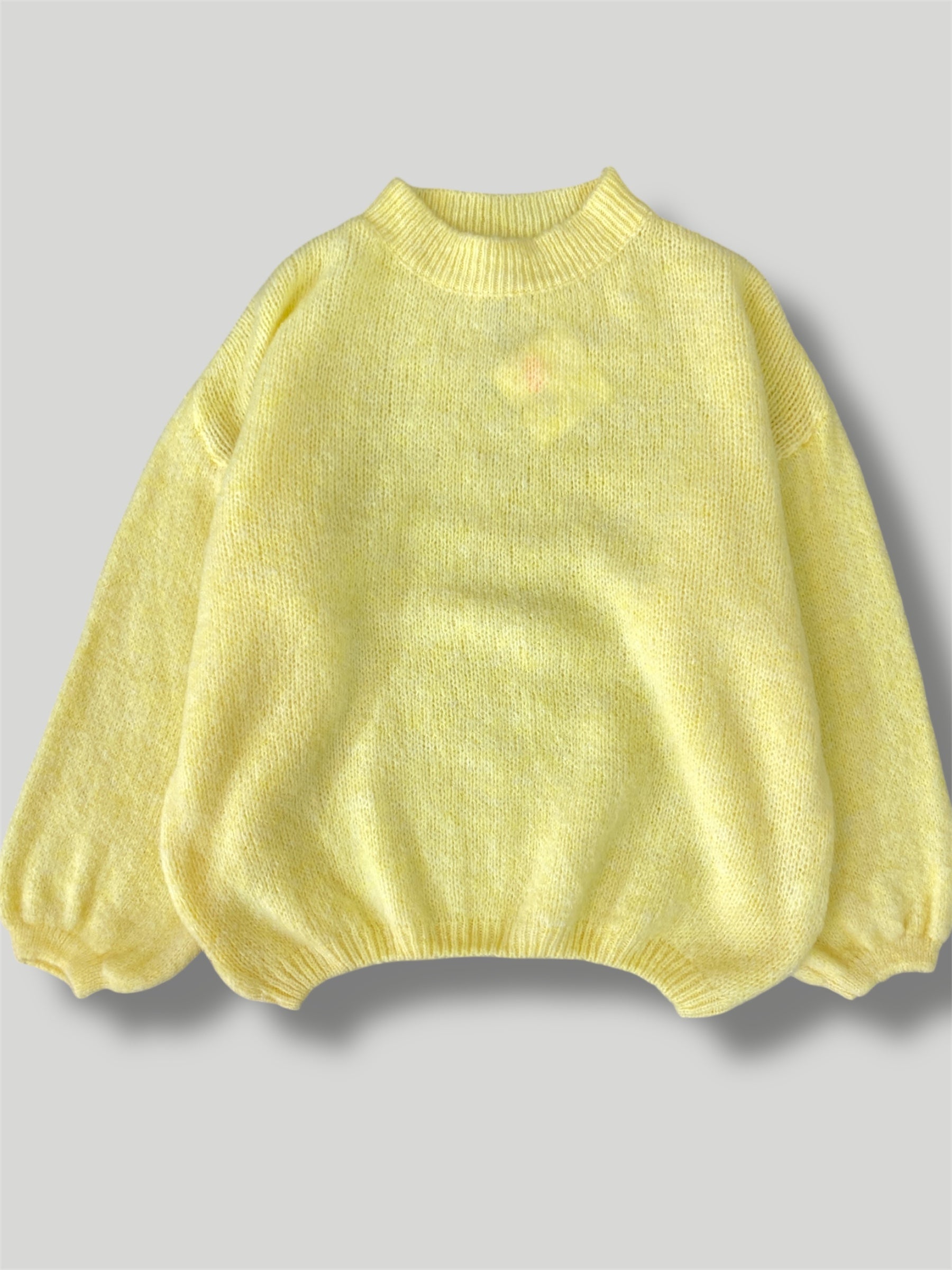 Pull girocollo manica a sbuffo 2412