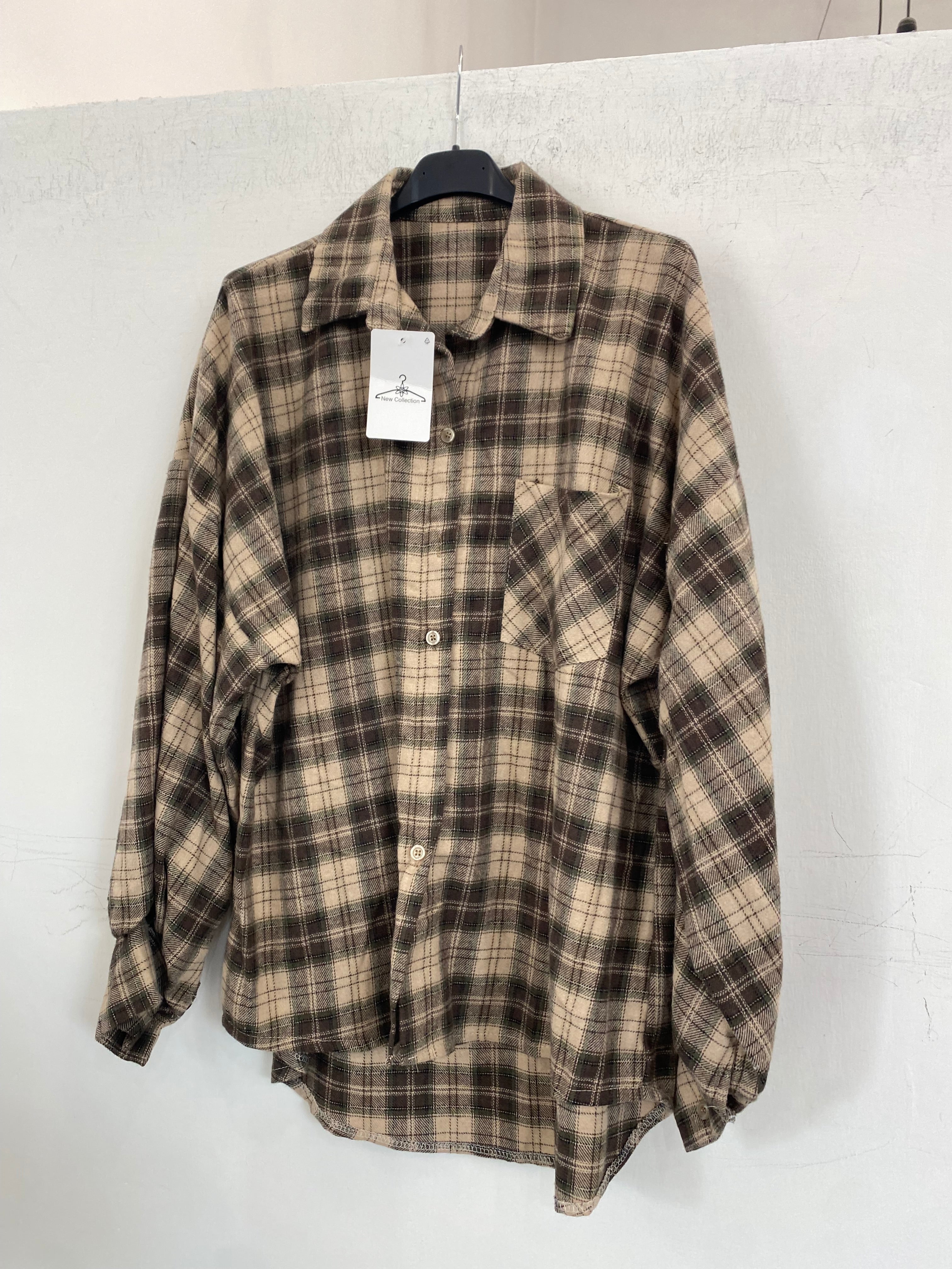 Camicia flanella oversize 24616