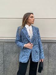 Blazer con ricamo floreale 55320