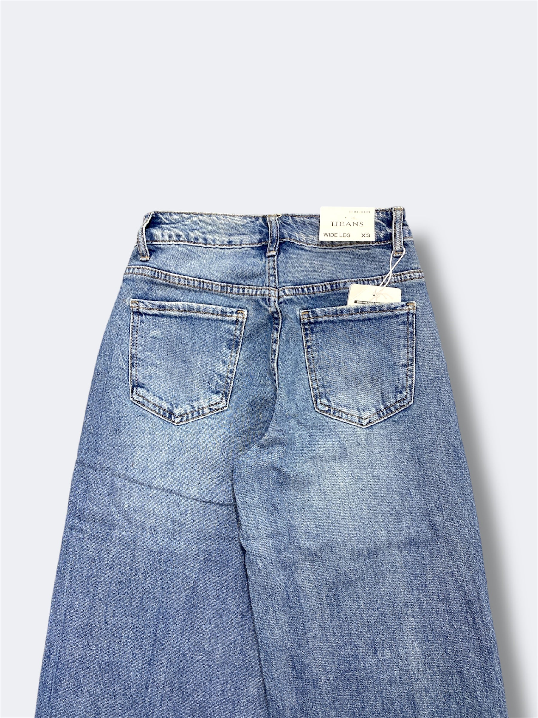 Jeans wide leg con chiusura diagonale 5881