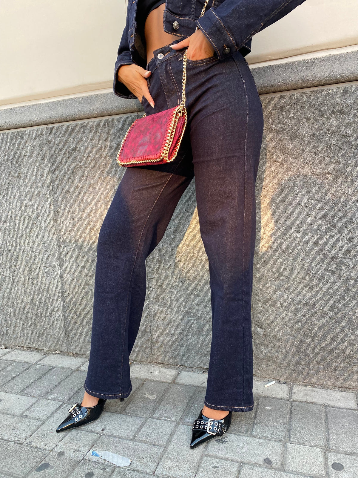Jeans wide leg lavaggio zero 5707