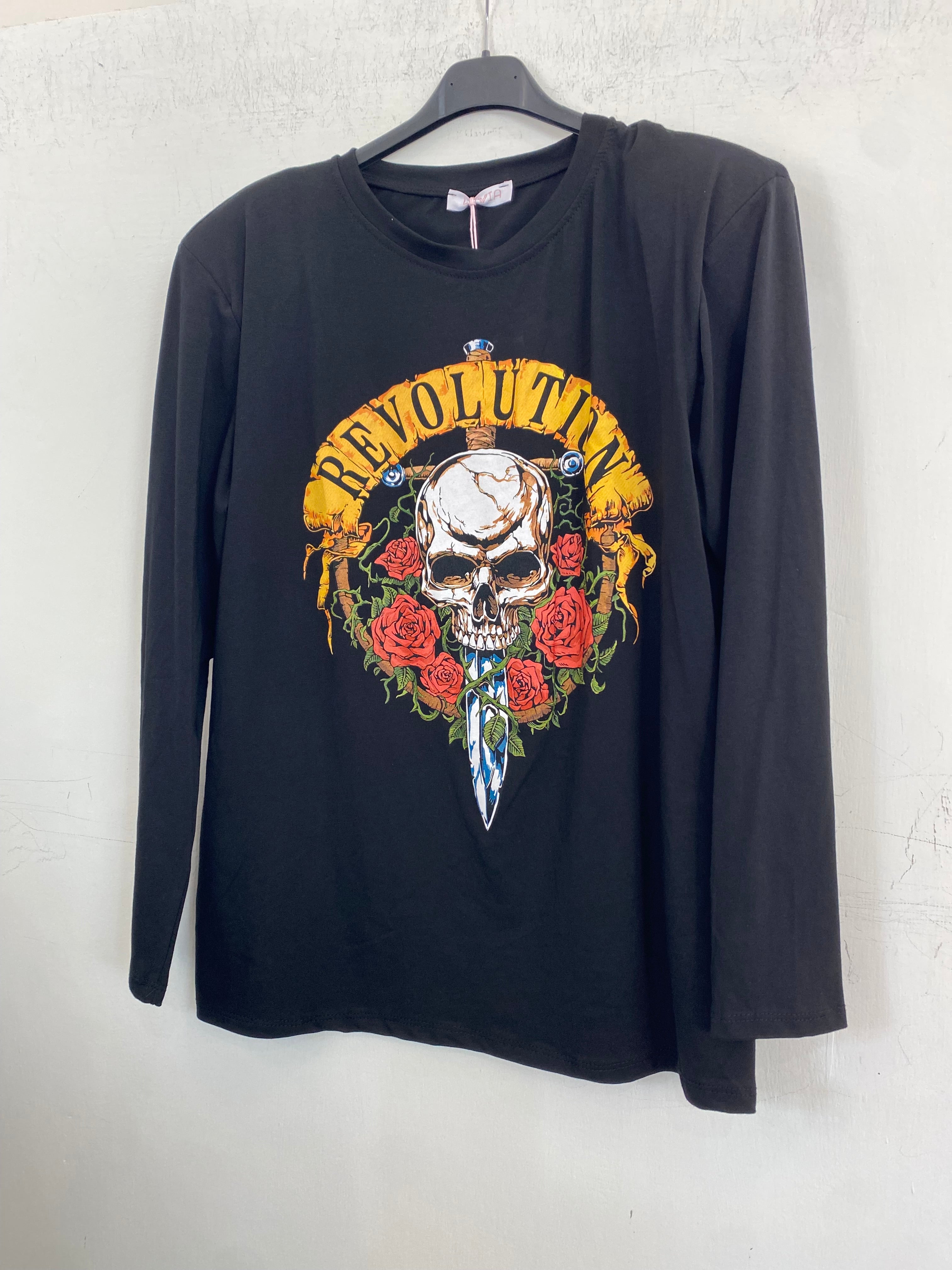 Maglia rock con spalline 0638