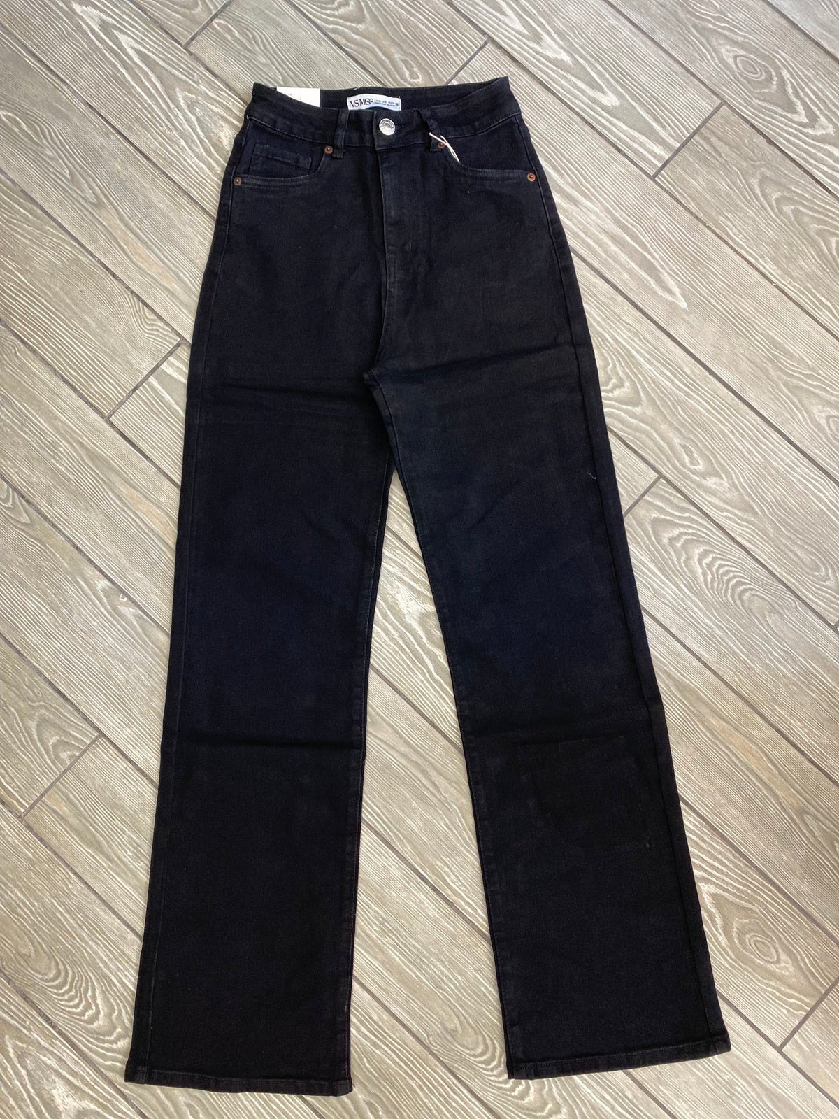 Jeans wide leg nero 316